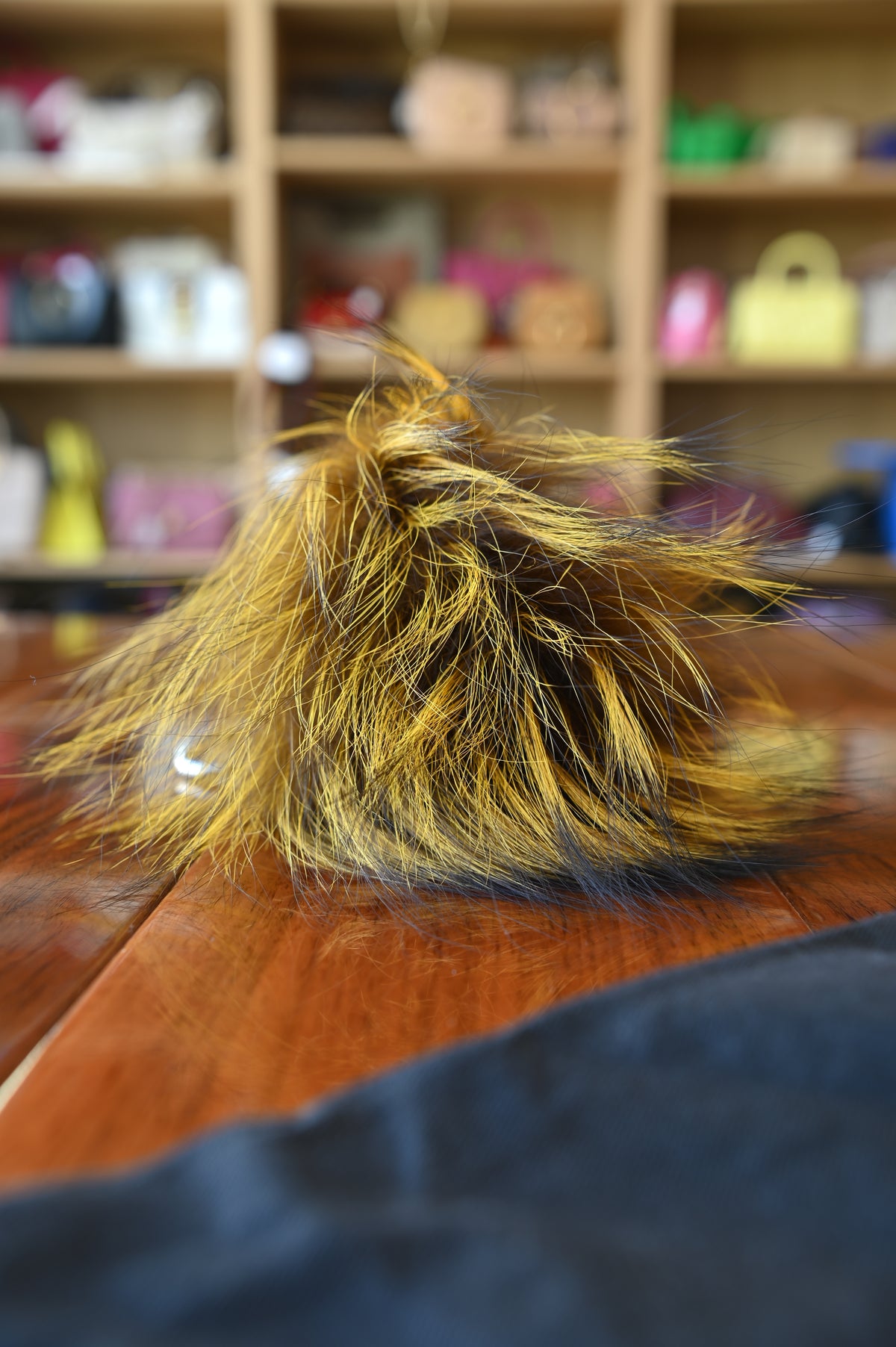 Fendi Lucy Jr Fox Fur Monster Bug Charm back
