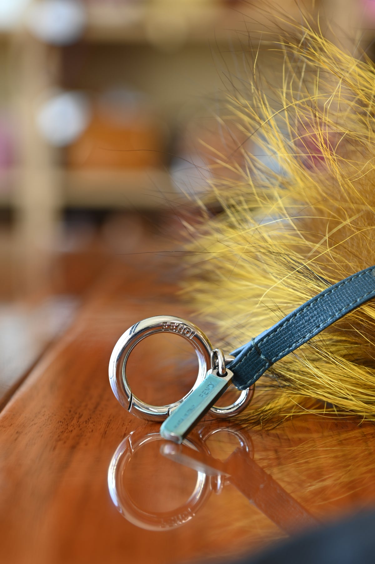 Fendi Lucy Jr Fox Fur Monster Bug Charm hardware