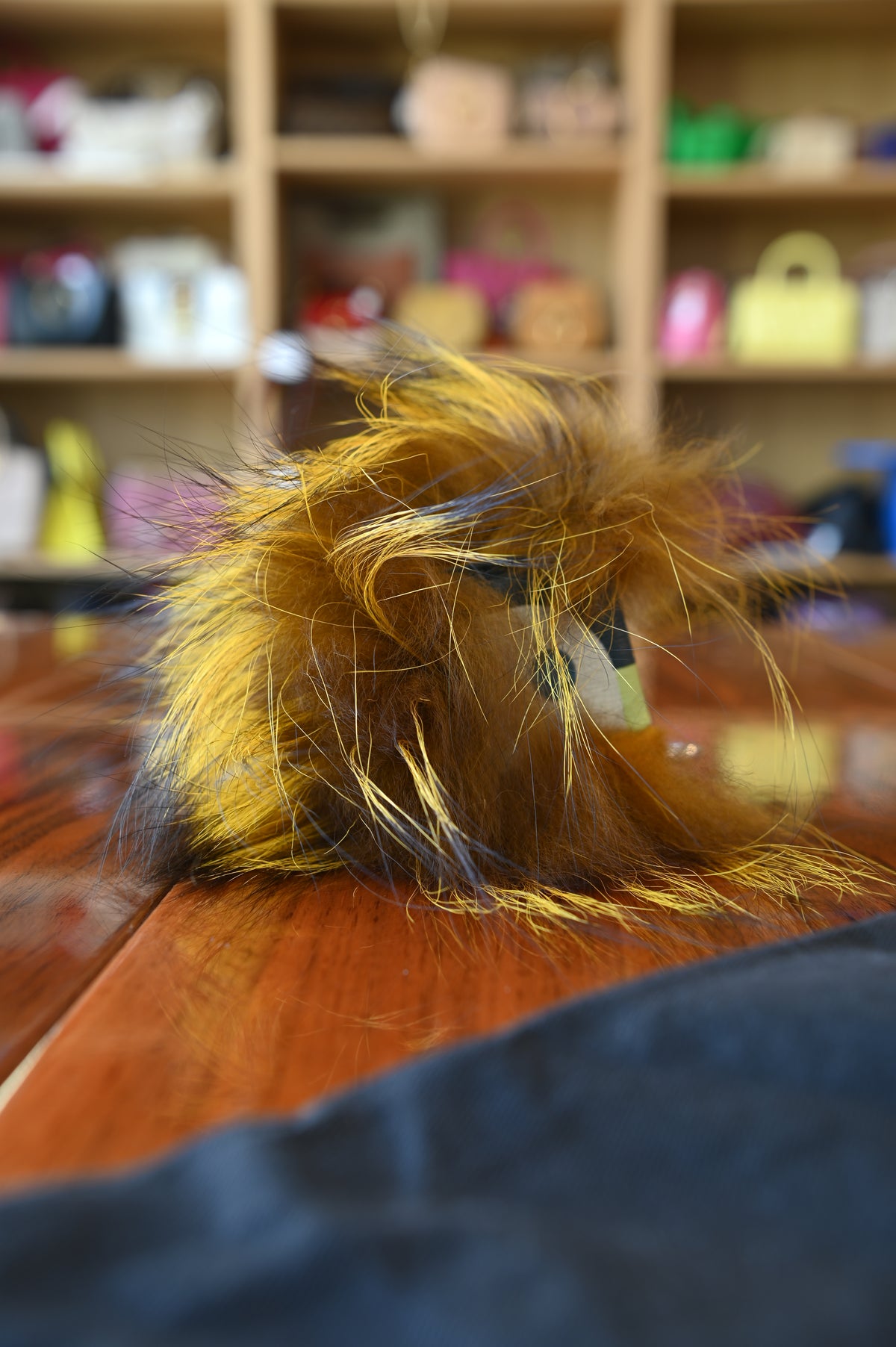 Fendi Lucy Jr Fox Fur Monster Bug Charm side