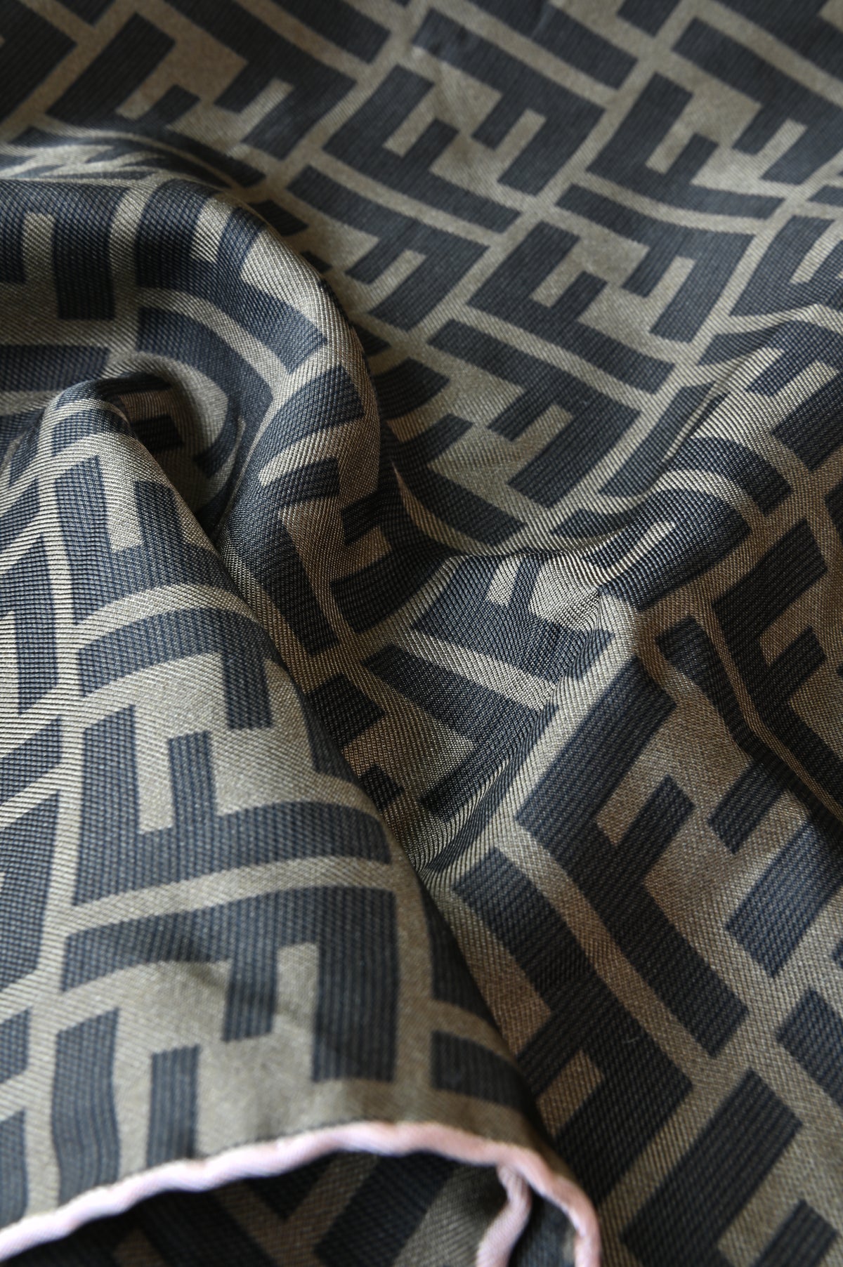 Fendi Monogram Silk Scarf angle