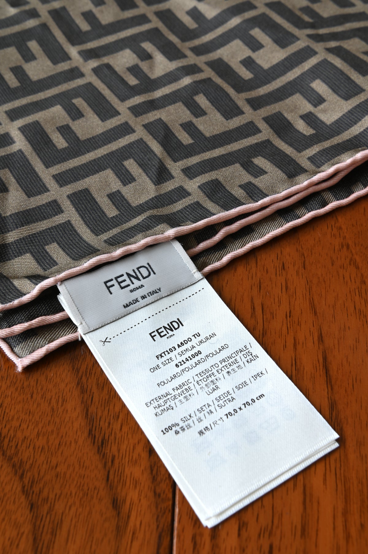 Fendi Monogram Silk Scarf info