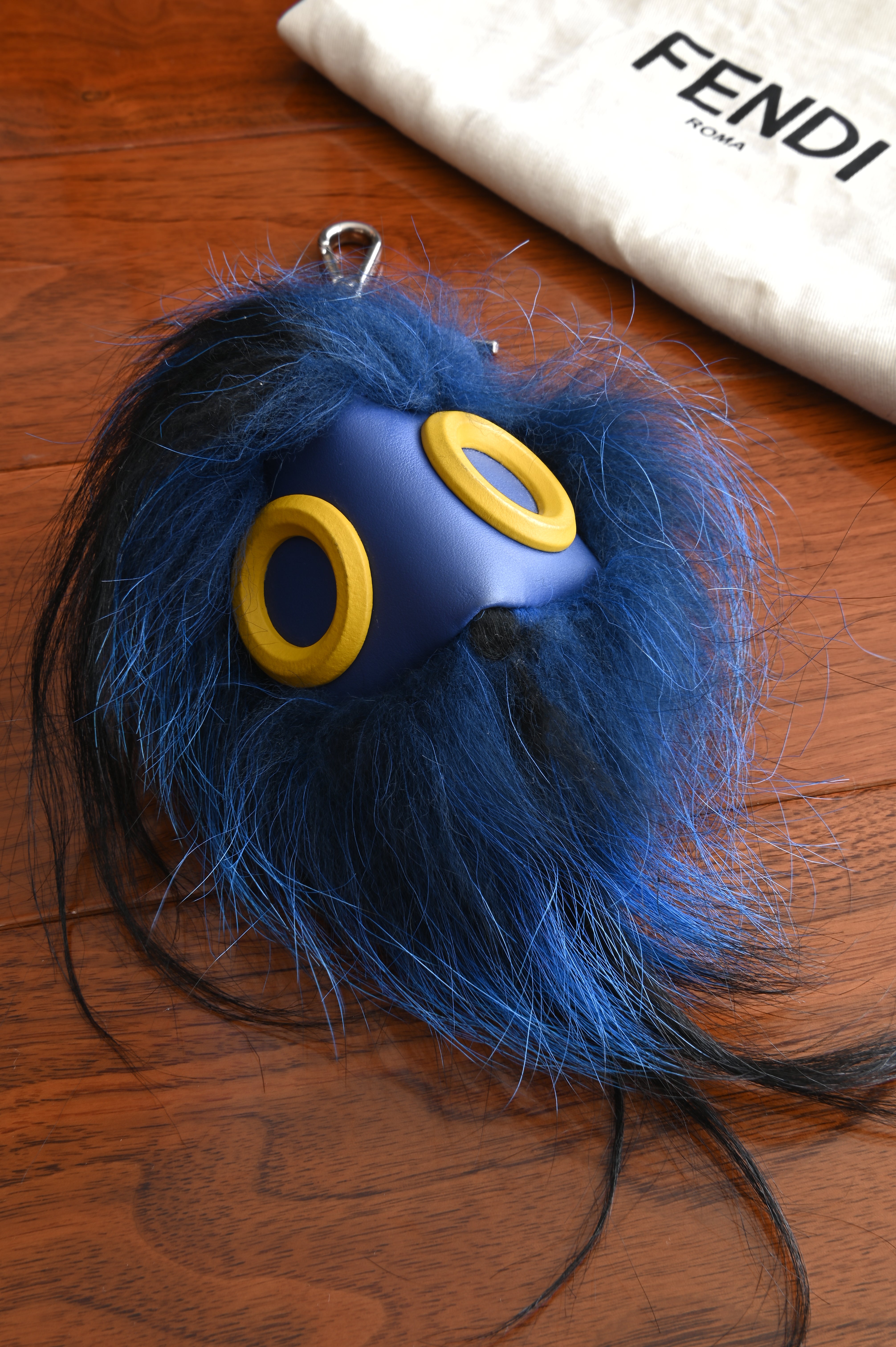 Fendi Monster Blue Fox Fur Charm front