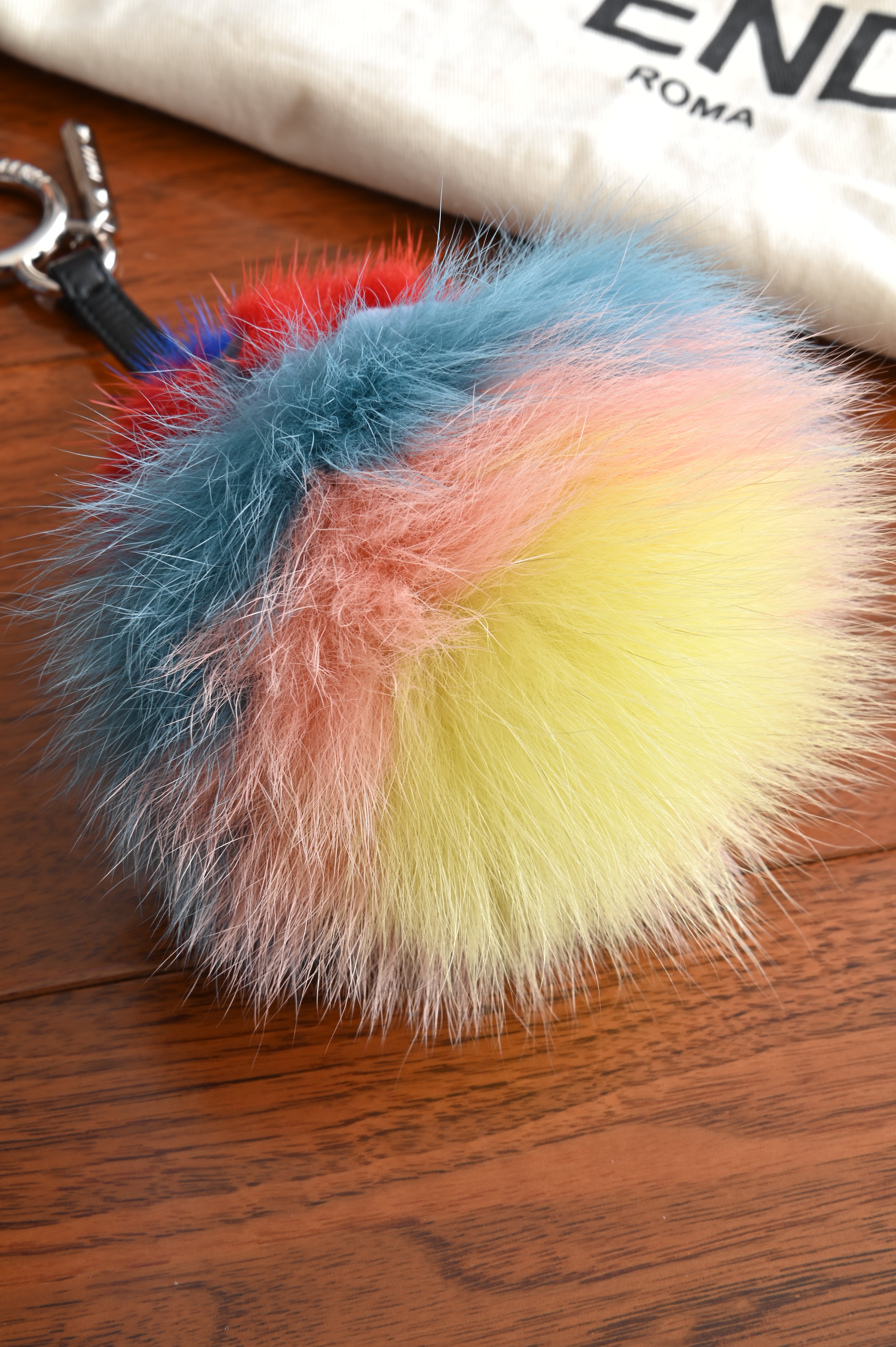 Fendi Monster Multi coloured Fox Fur Charm bottom