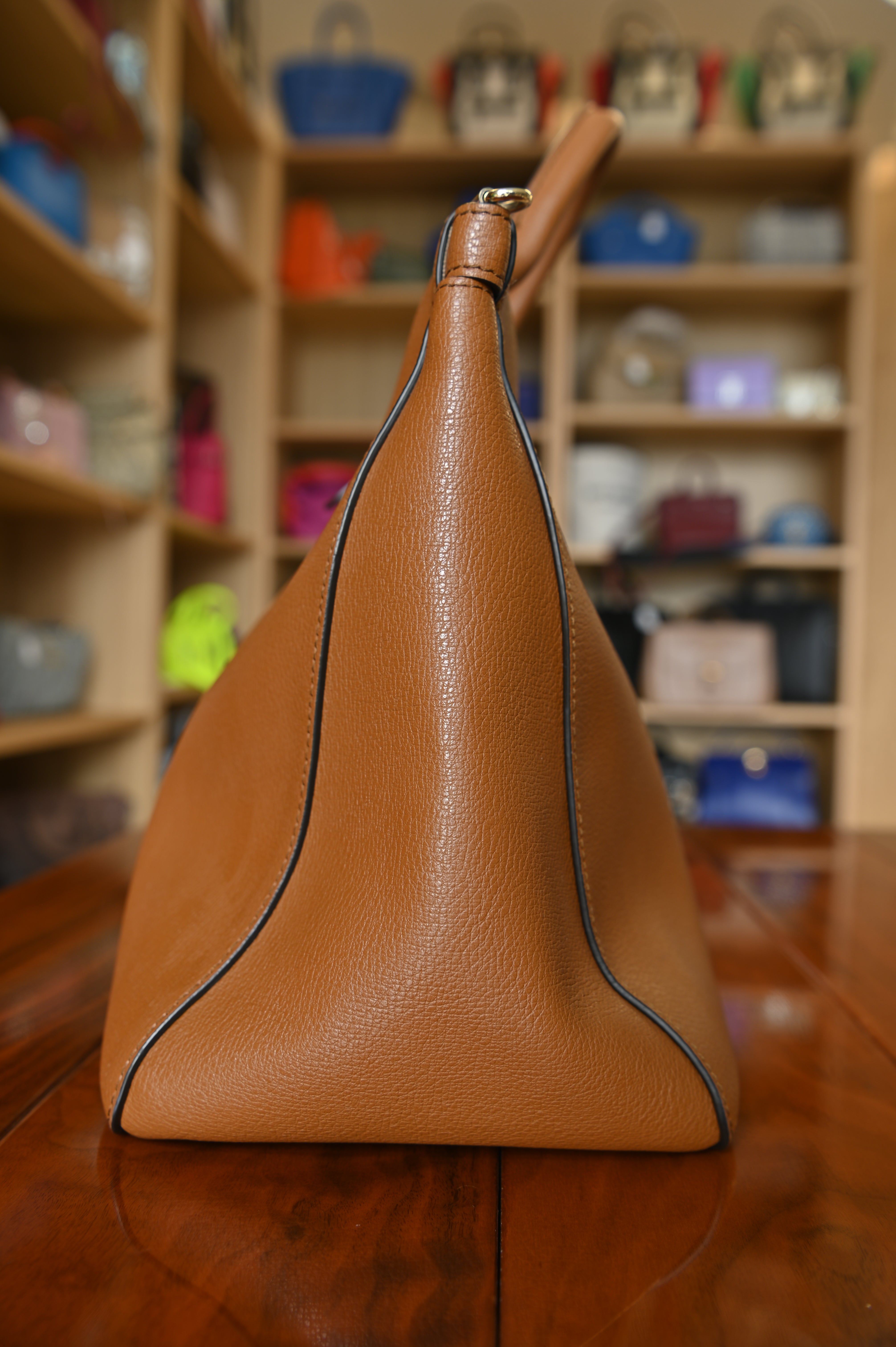 Furla Brown Palazzo Tote Bag side two