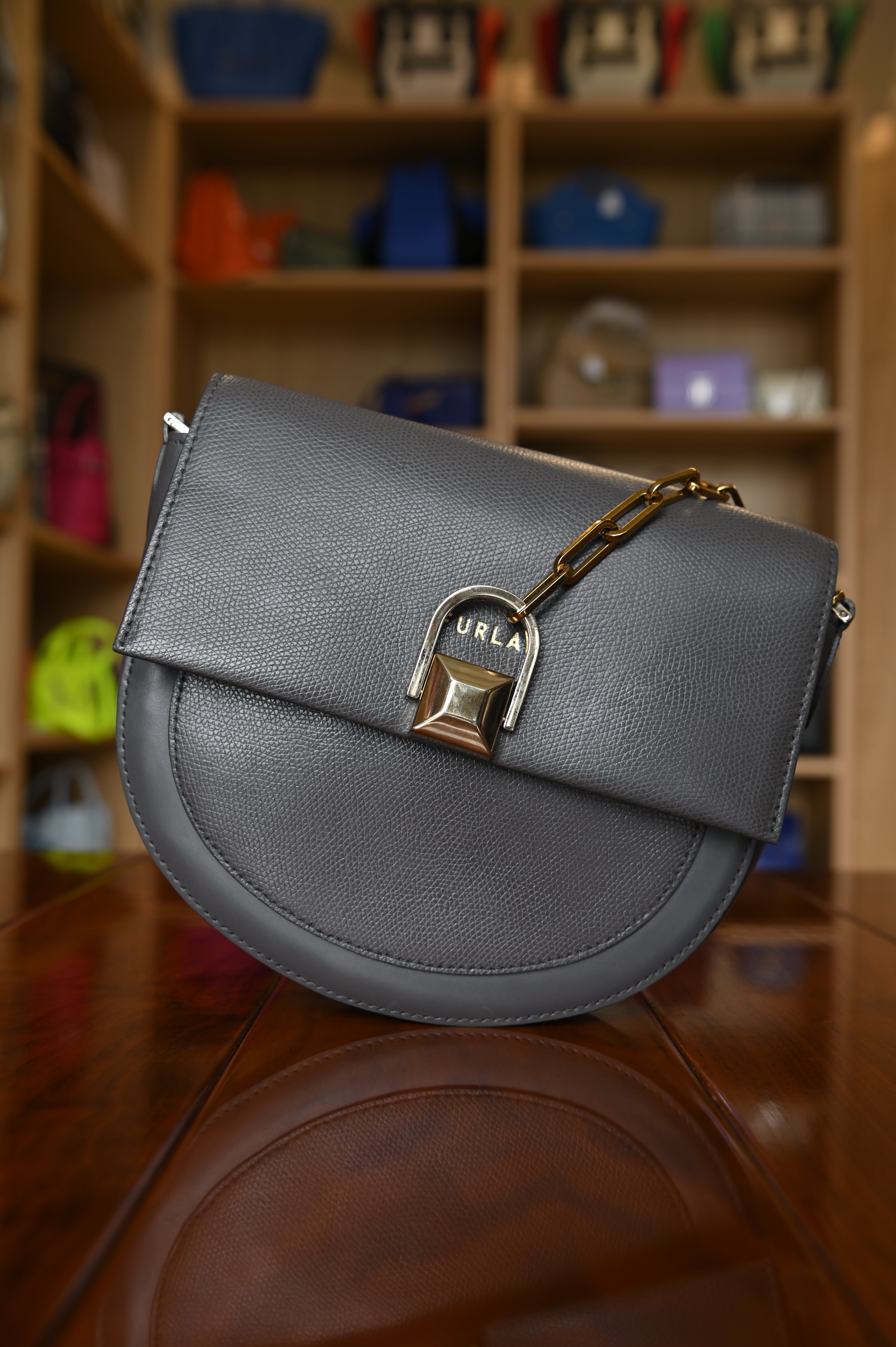 Furla Grey Miss Mimì Mini Bag no strap