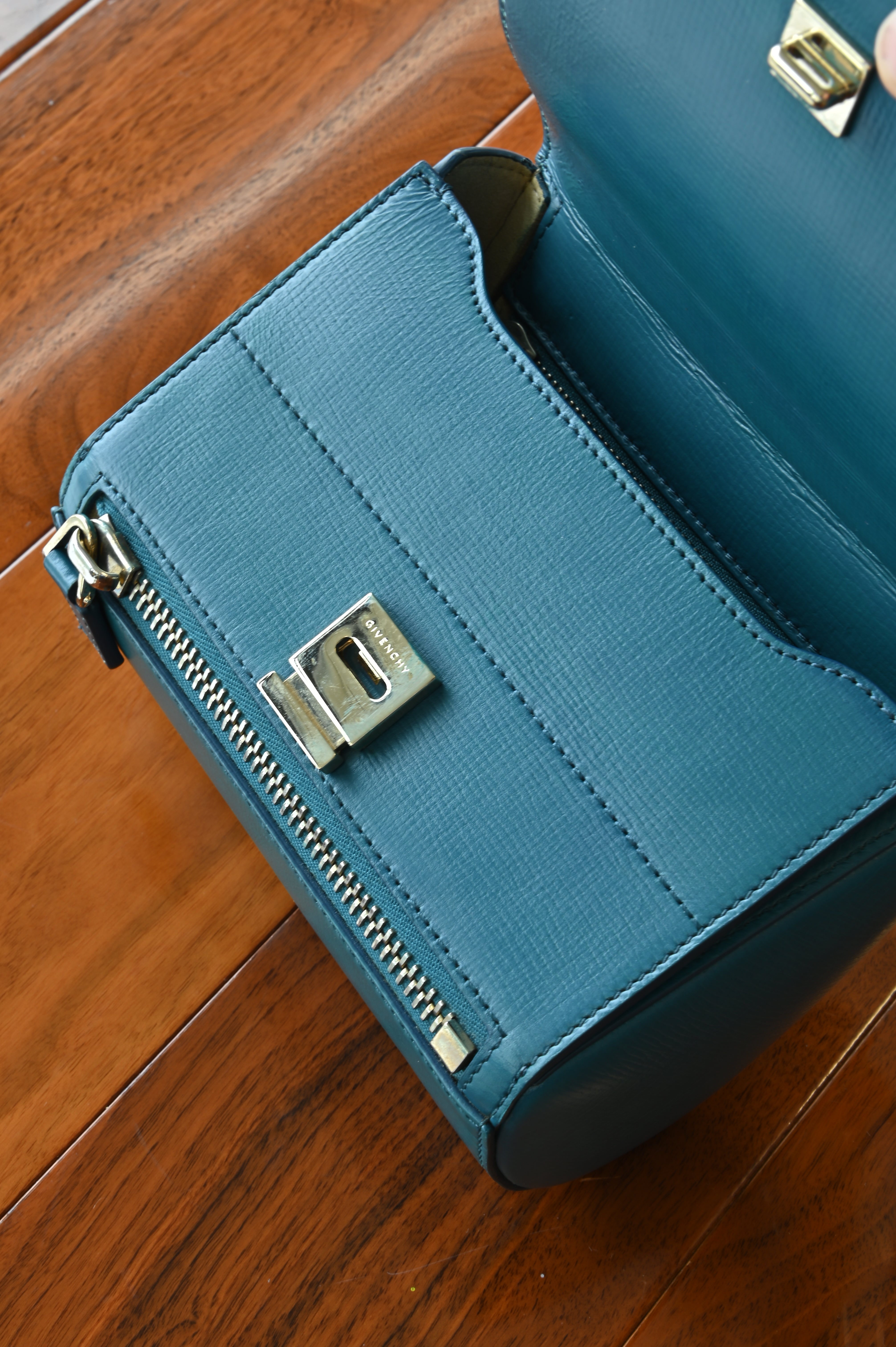 Givenchy Turquoise Pandora Box Bag logo