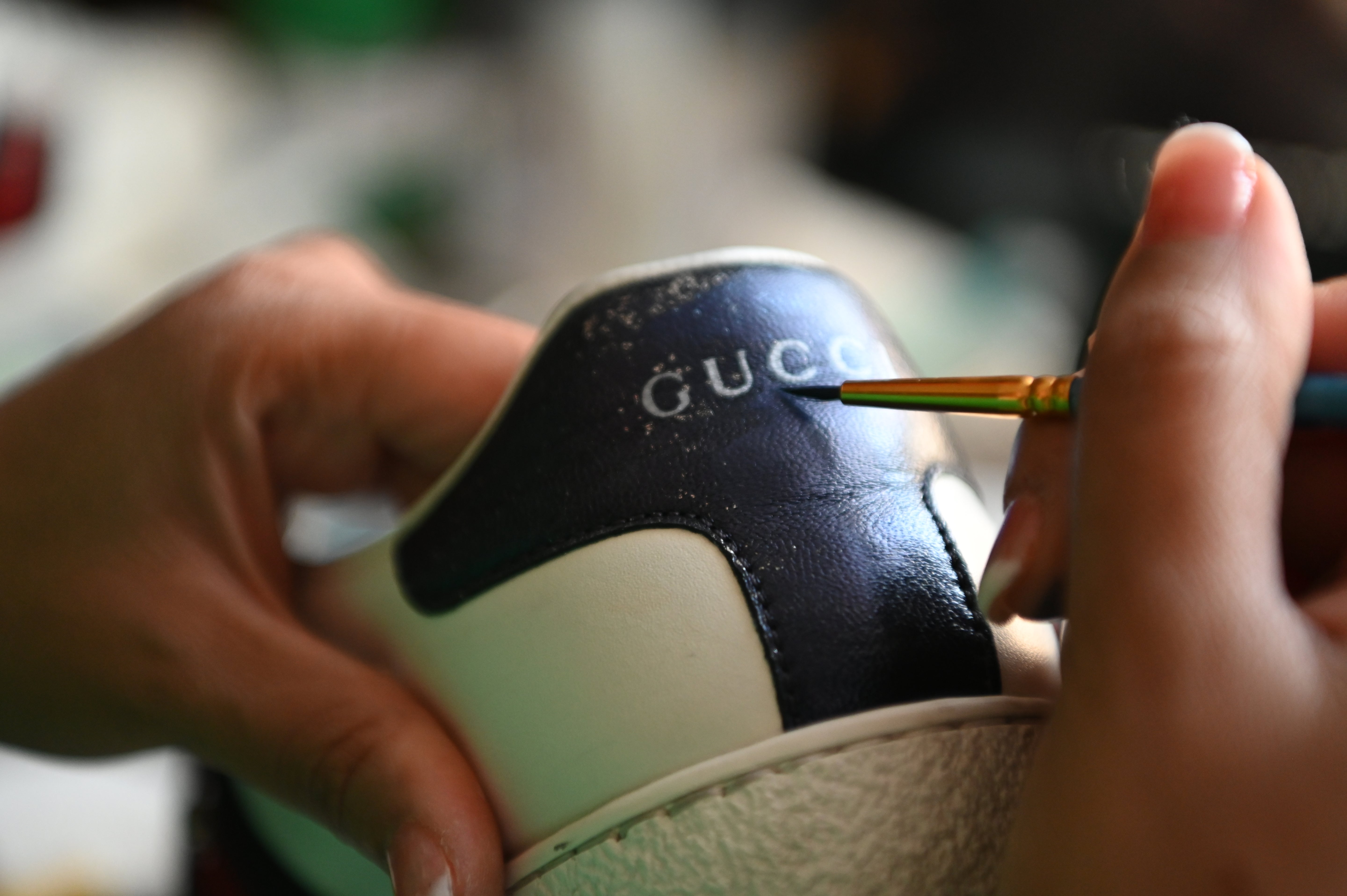Gucci Ace sneaker restoration