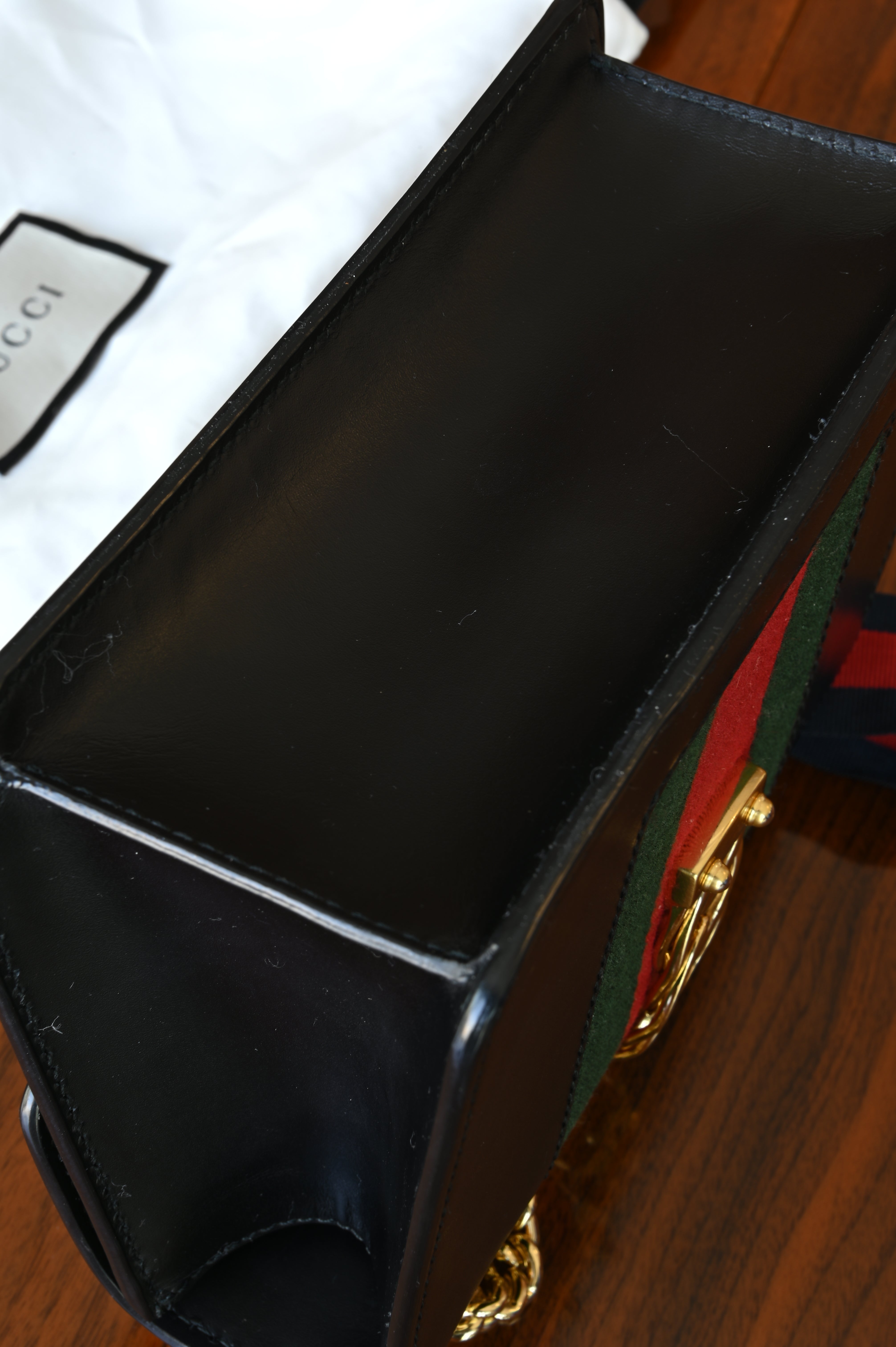 Gucci Black Sylvie Bag bottom