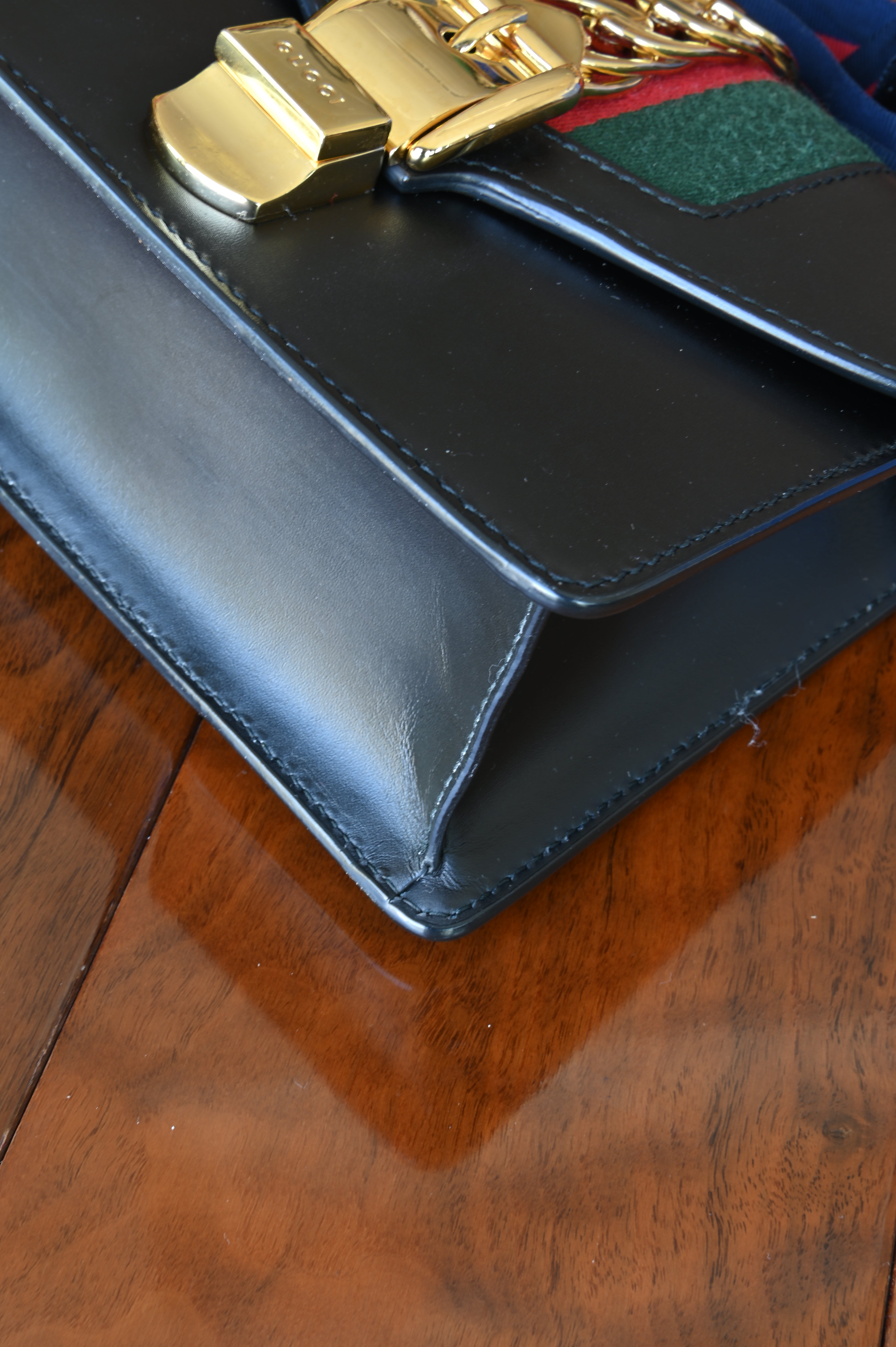 Gucci Black Sylvie Bag corner