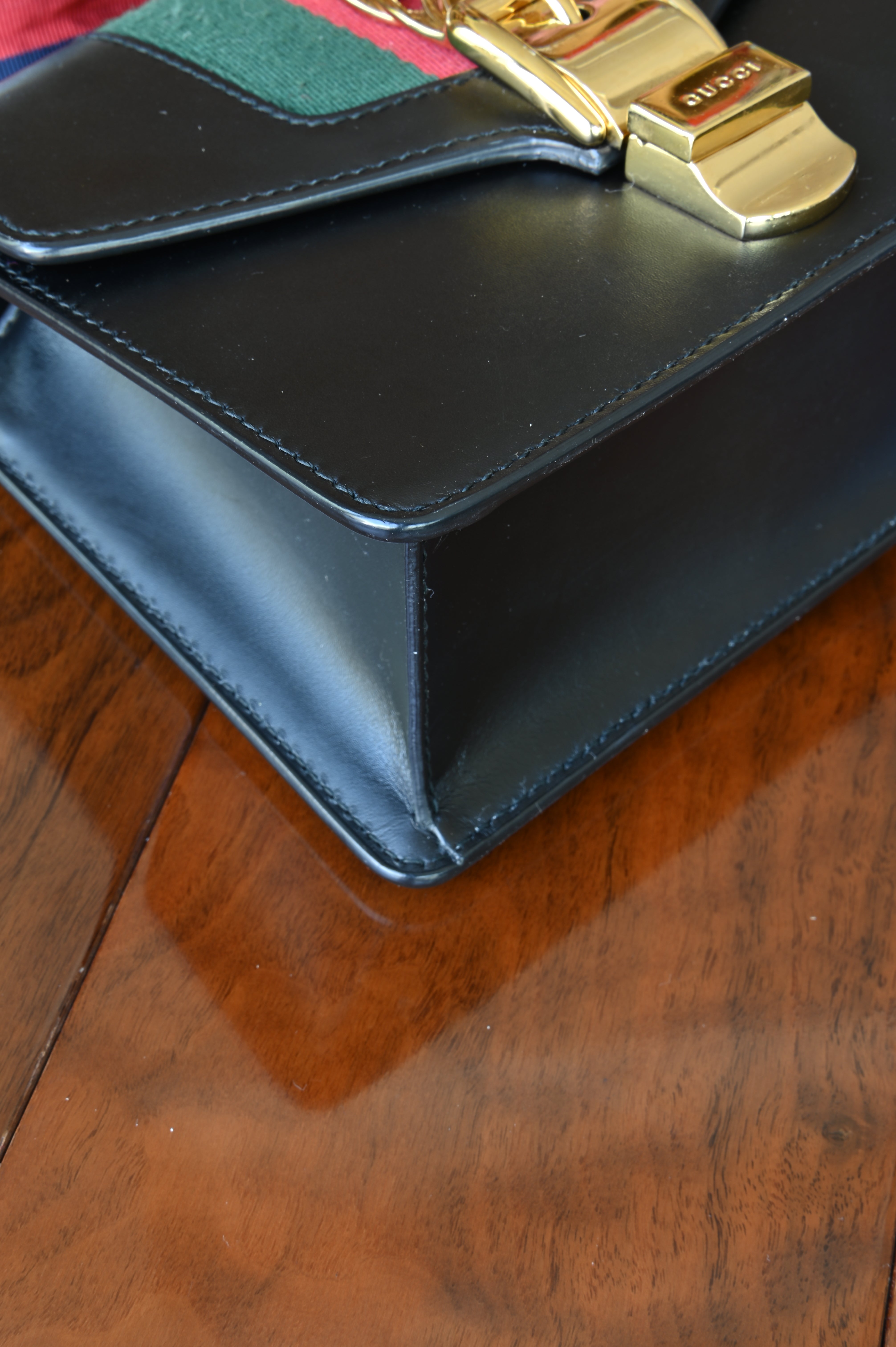 Gucci Black Sylvie Bag corner two