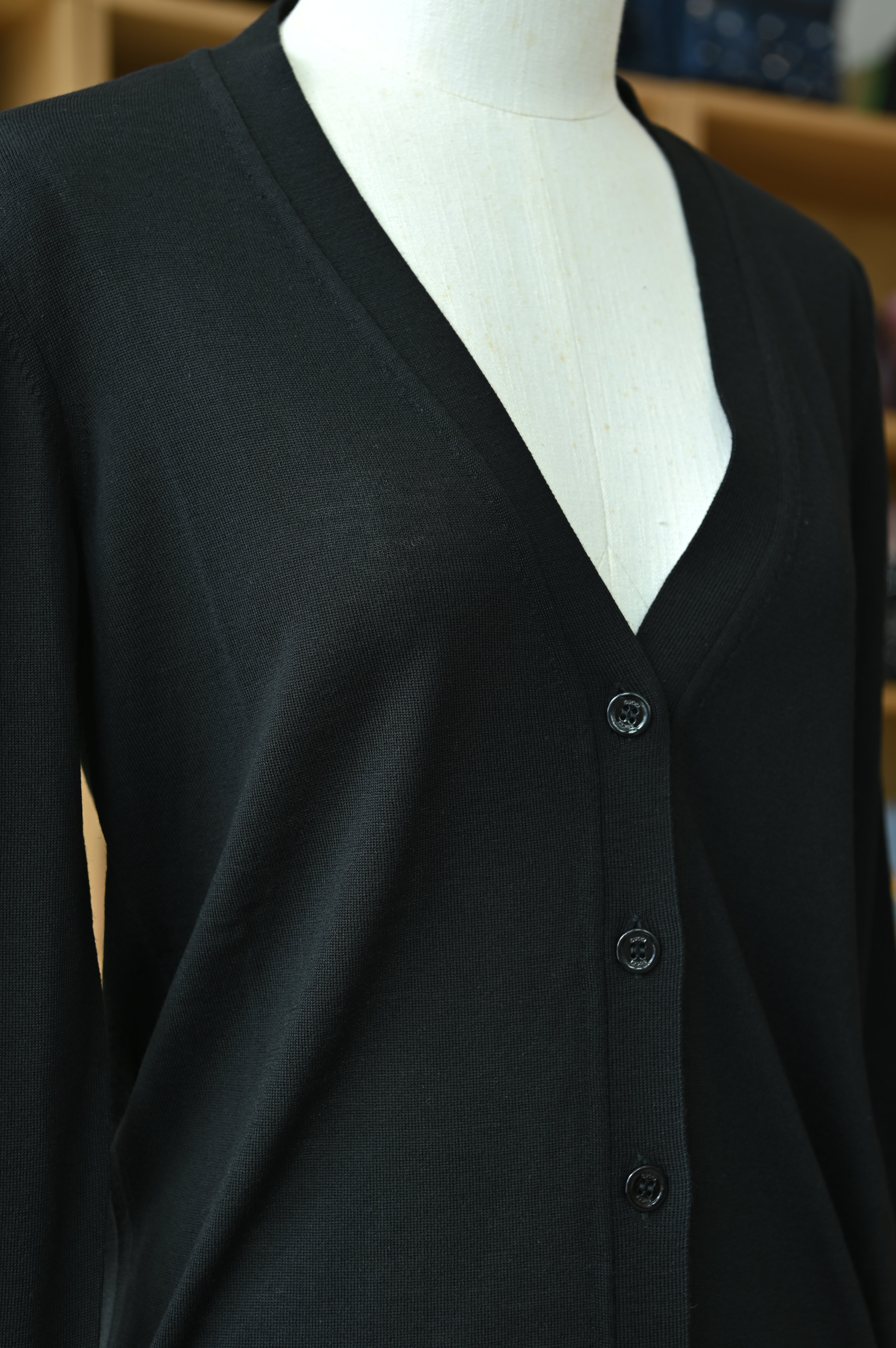 Gucci Black Wool Button Down Sweater angle