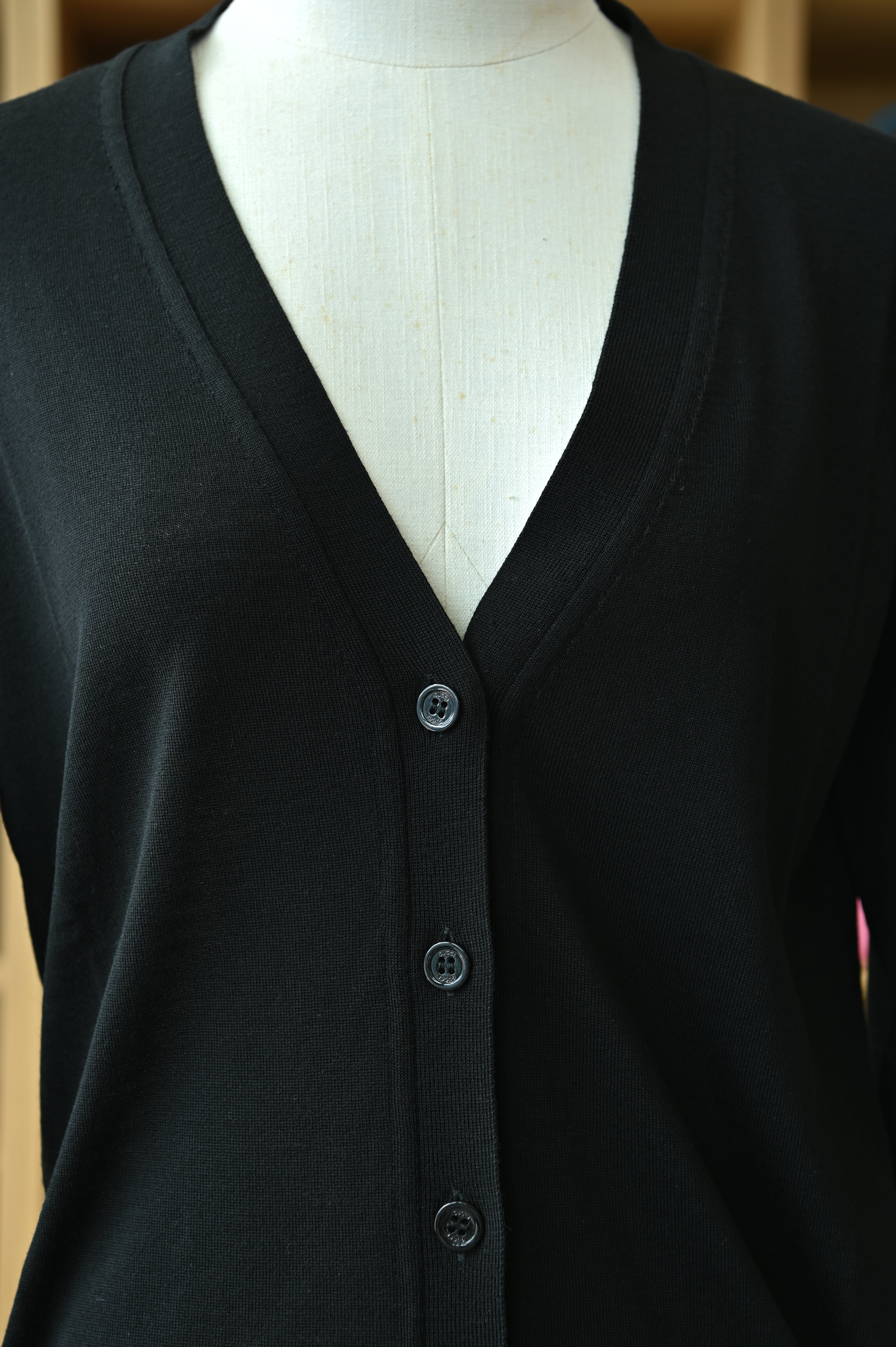 Gucci Black Wool Button Down Sweater button down
