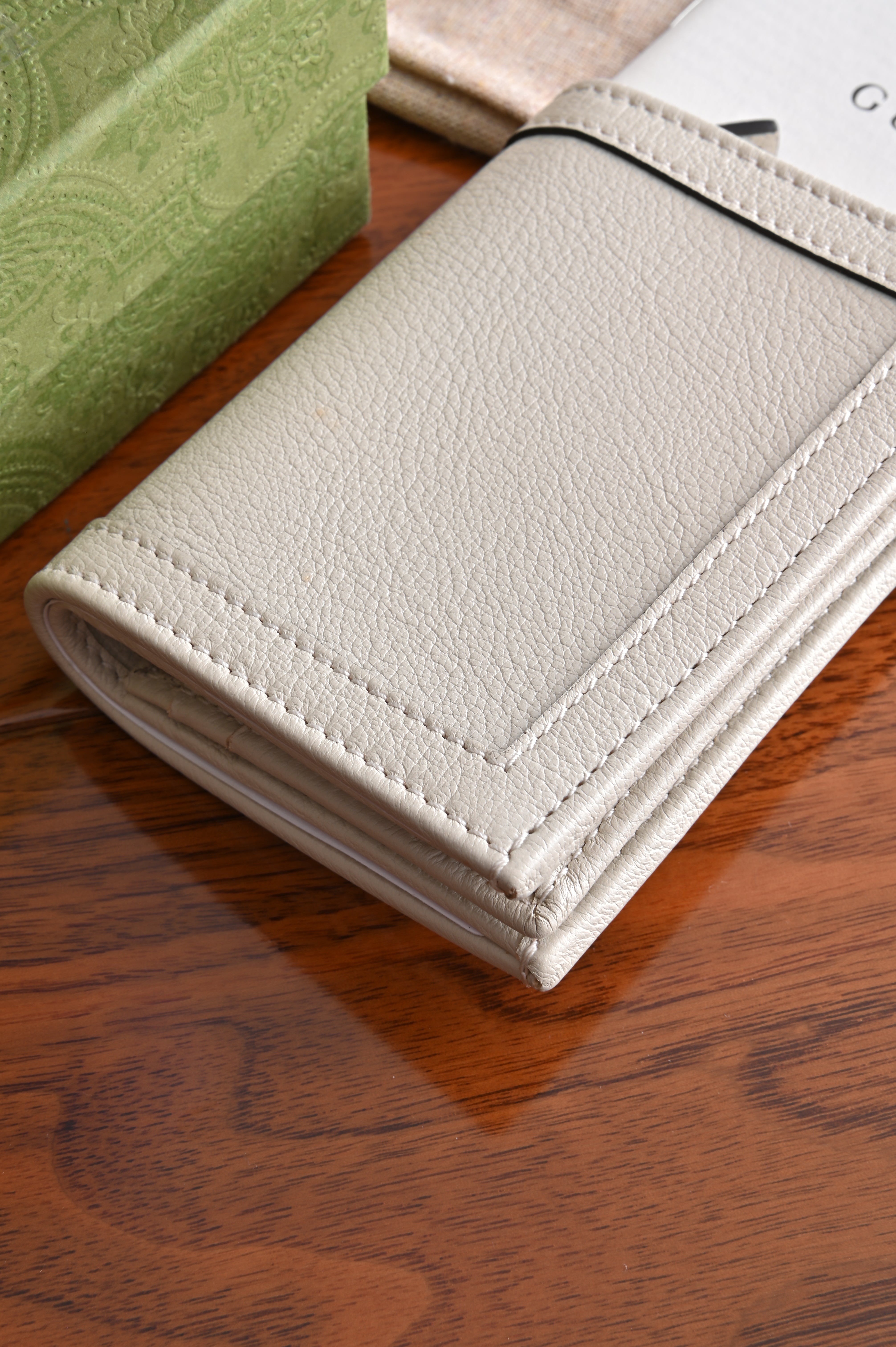 Gucci Diana Compact Leather Wallet back left corner