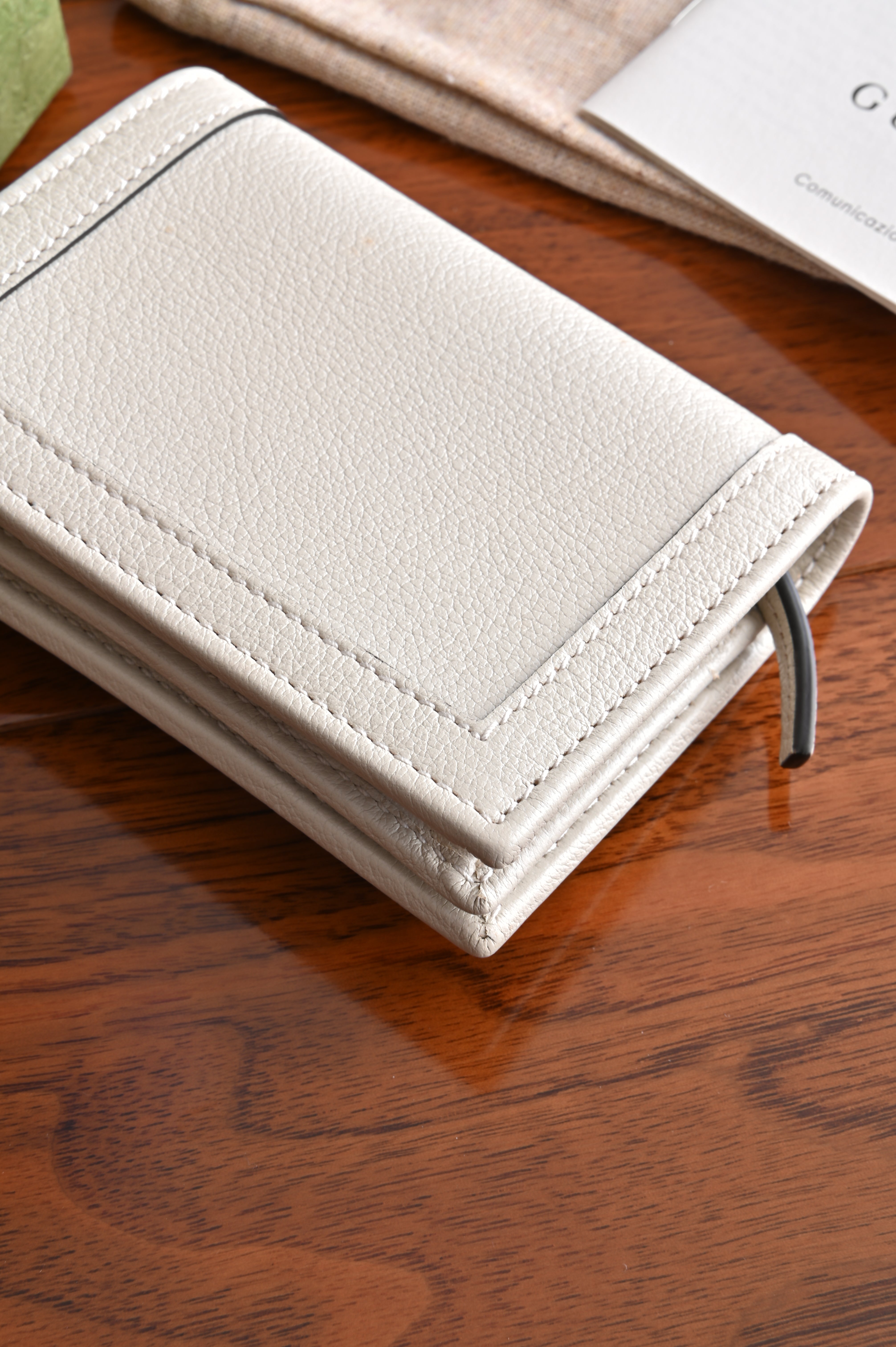 Gucci Diana Compact Leather Wallet back right corner