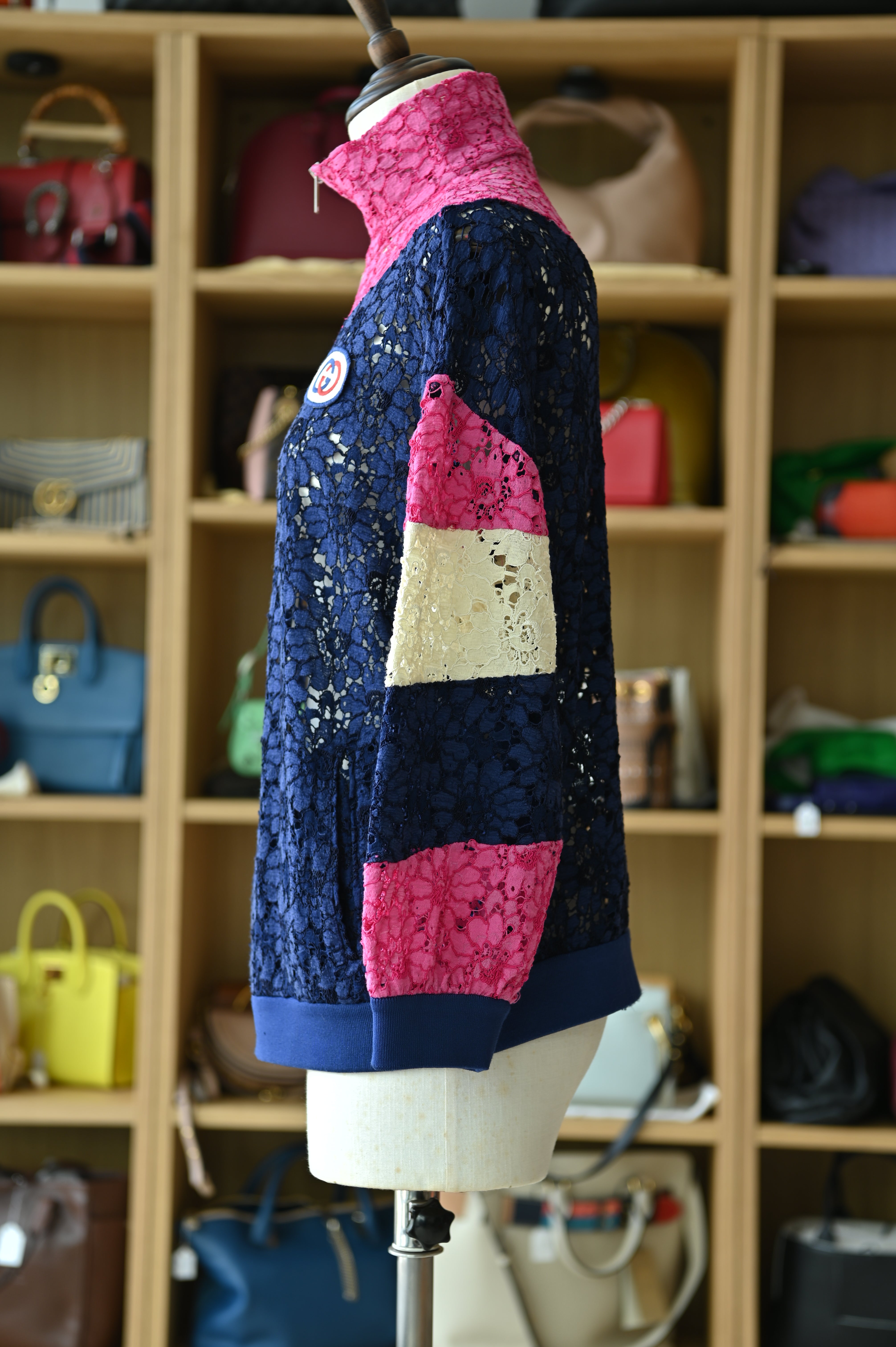  Gucci Floral Guipure Lace Track Jacket side two