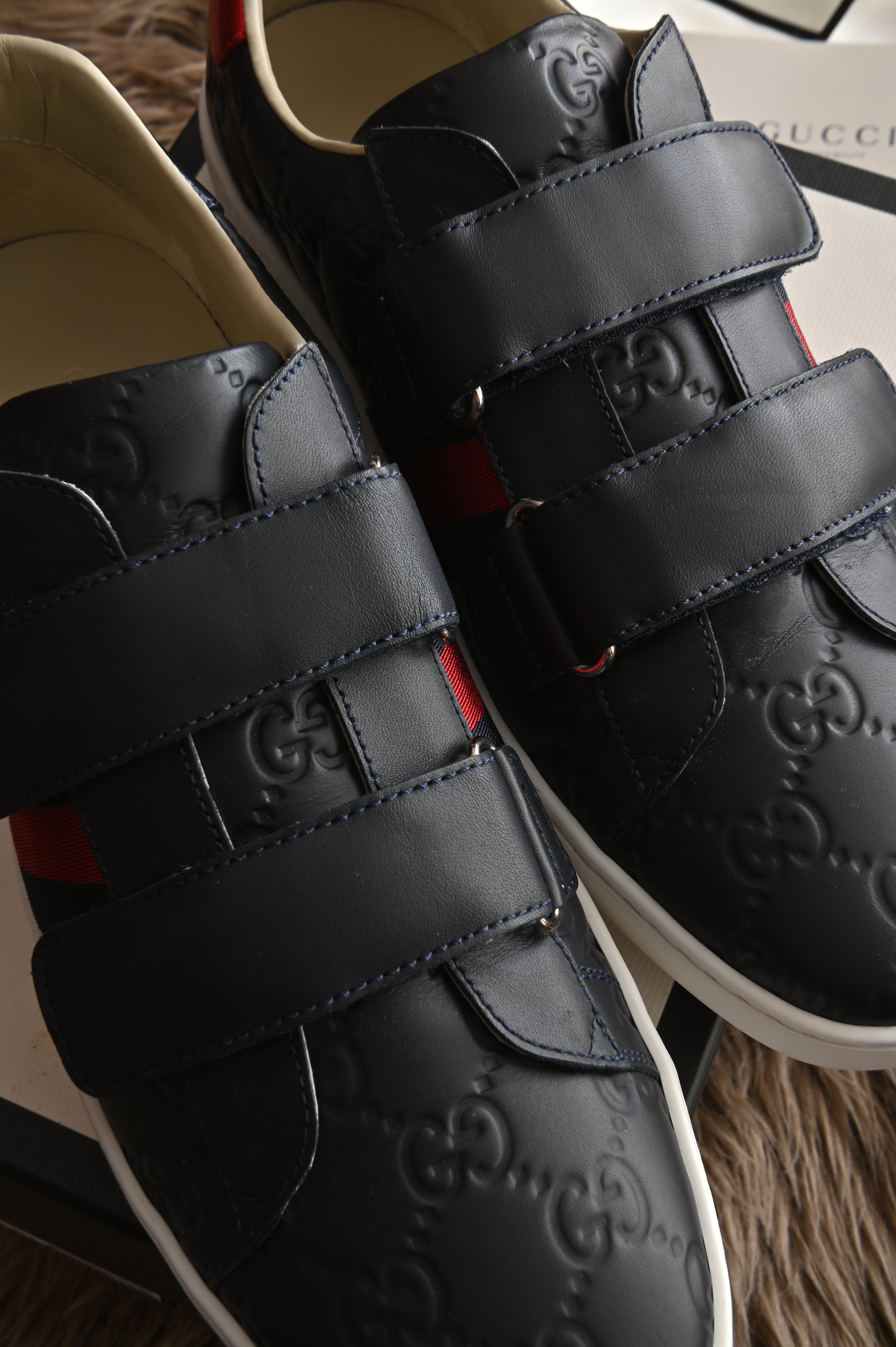 Gucci GG Ace Velcro Sneakers front two