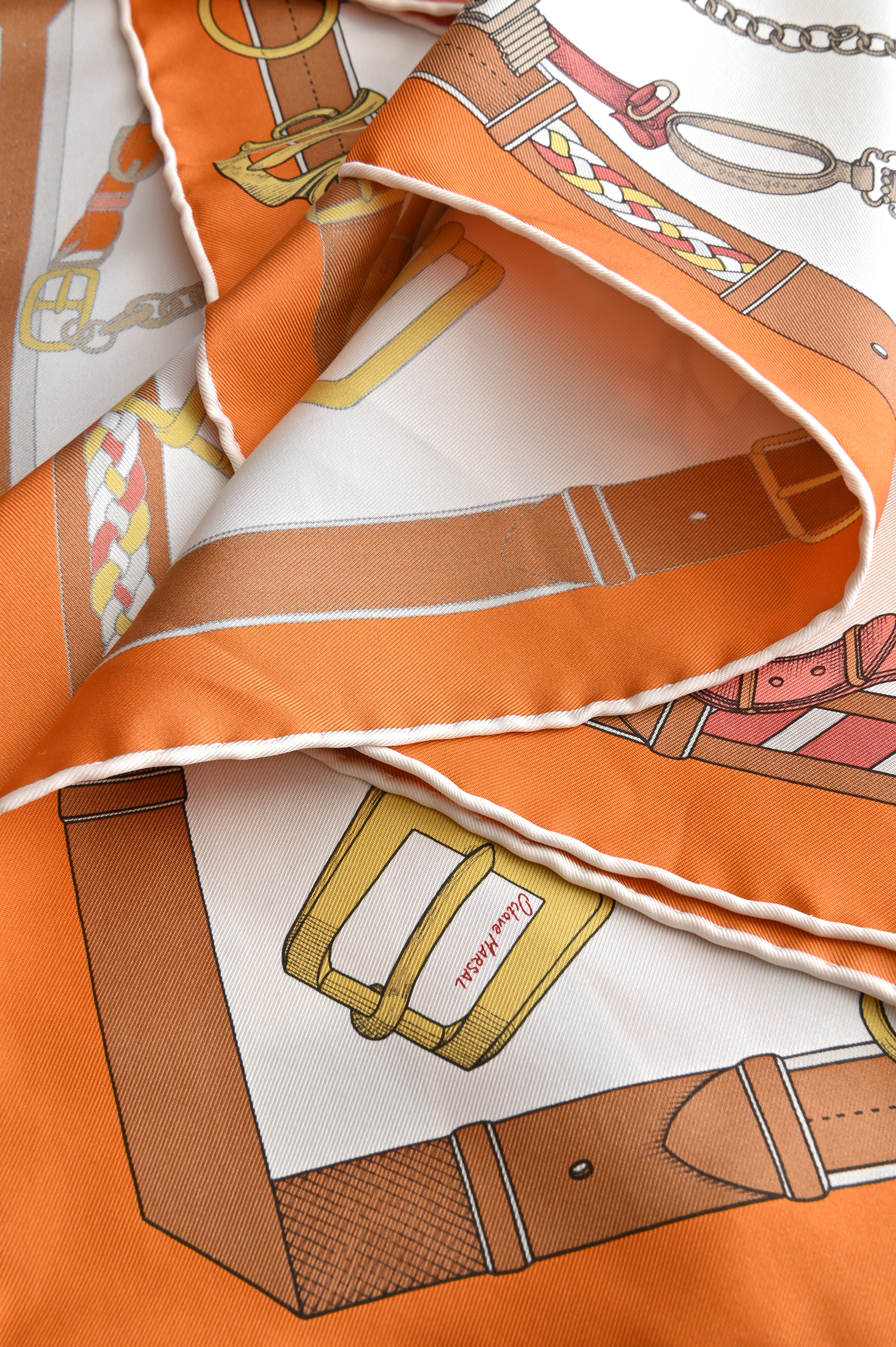 Hermès Cliquetis Silk Scarf details two