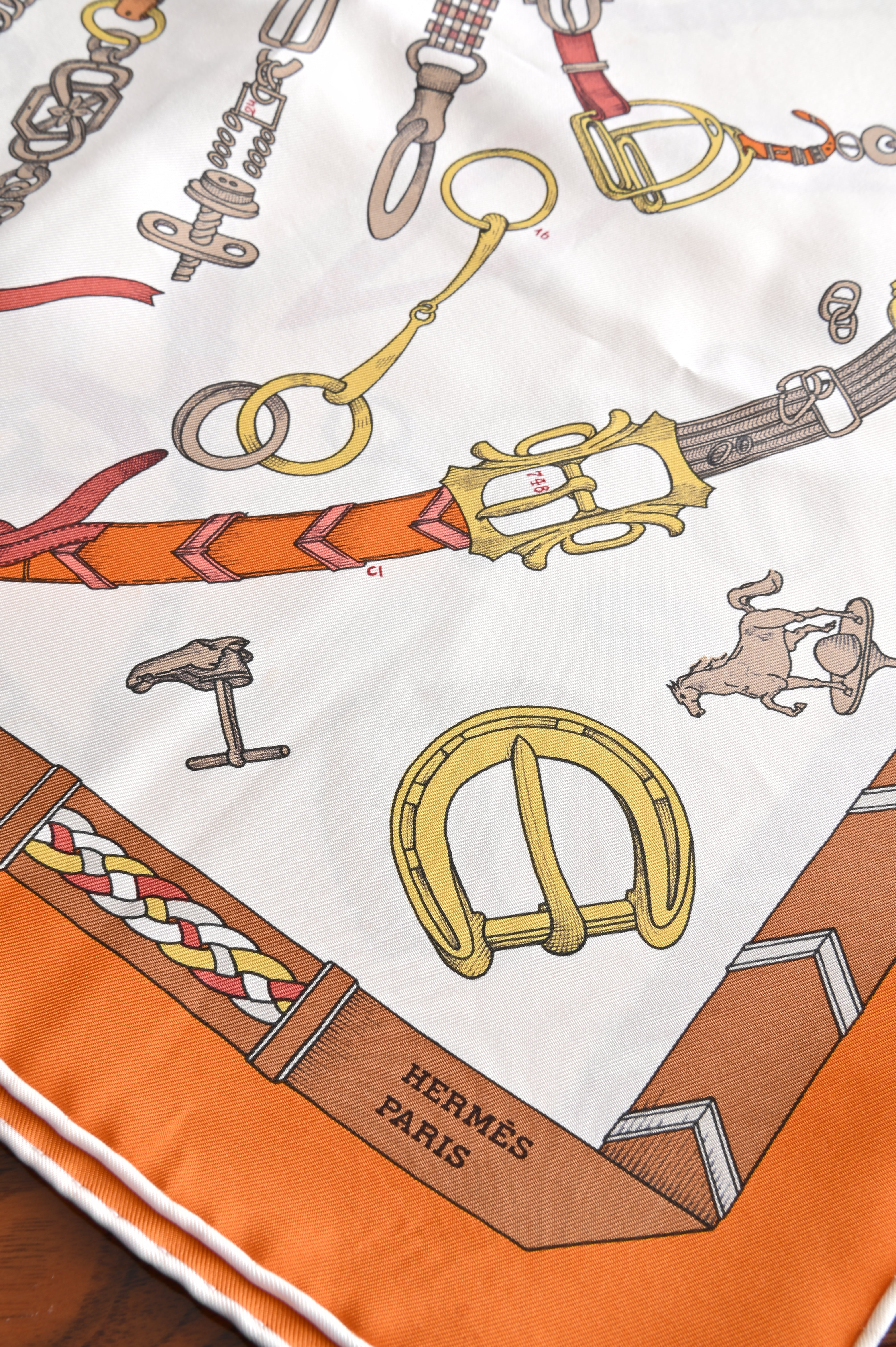 Hermès Cliquetis Silk Scarf logo