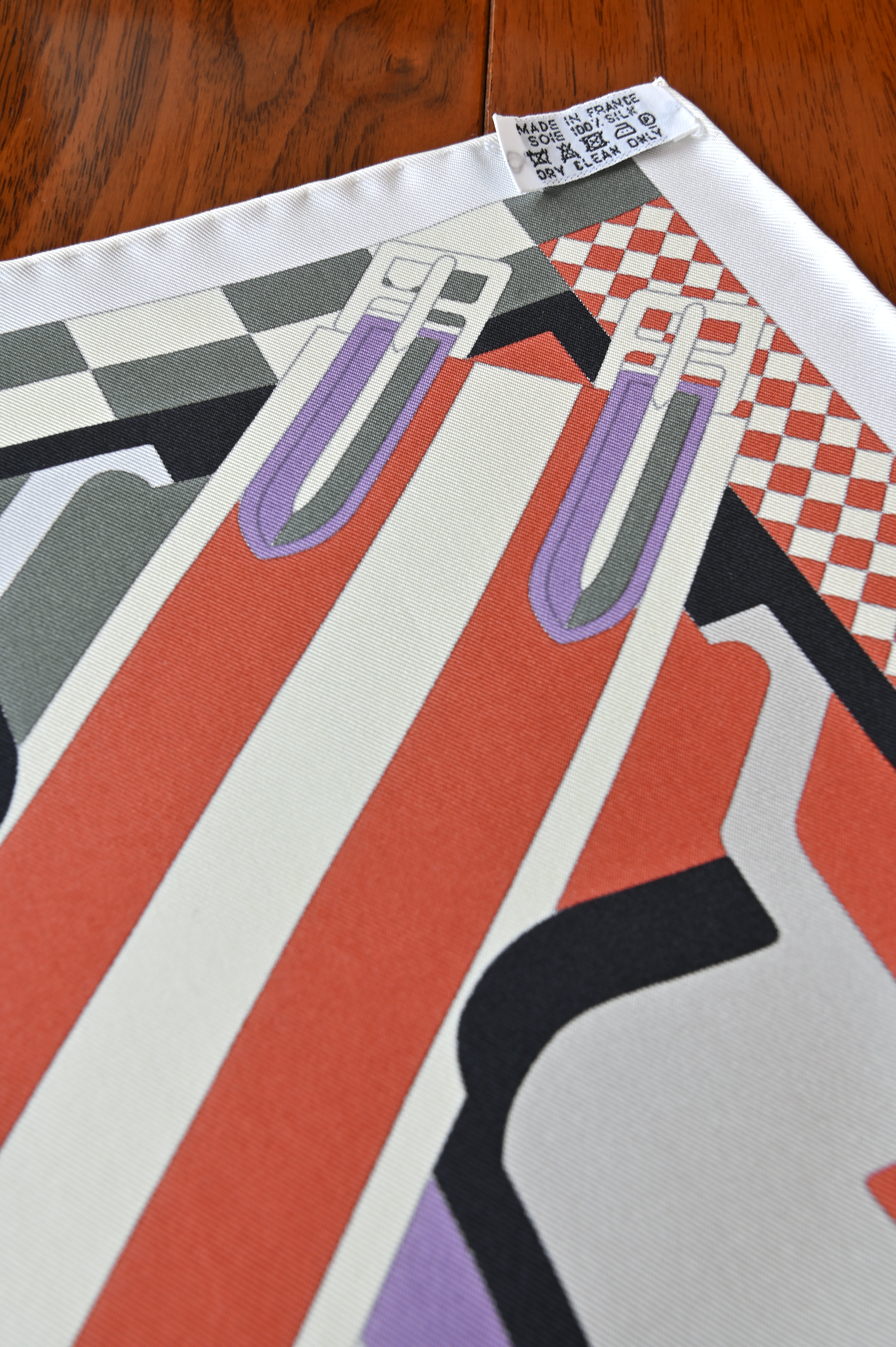Hermes Horse Graphic Design Silk Scarf info
