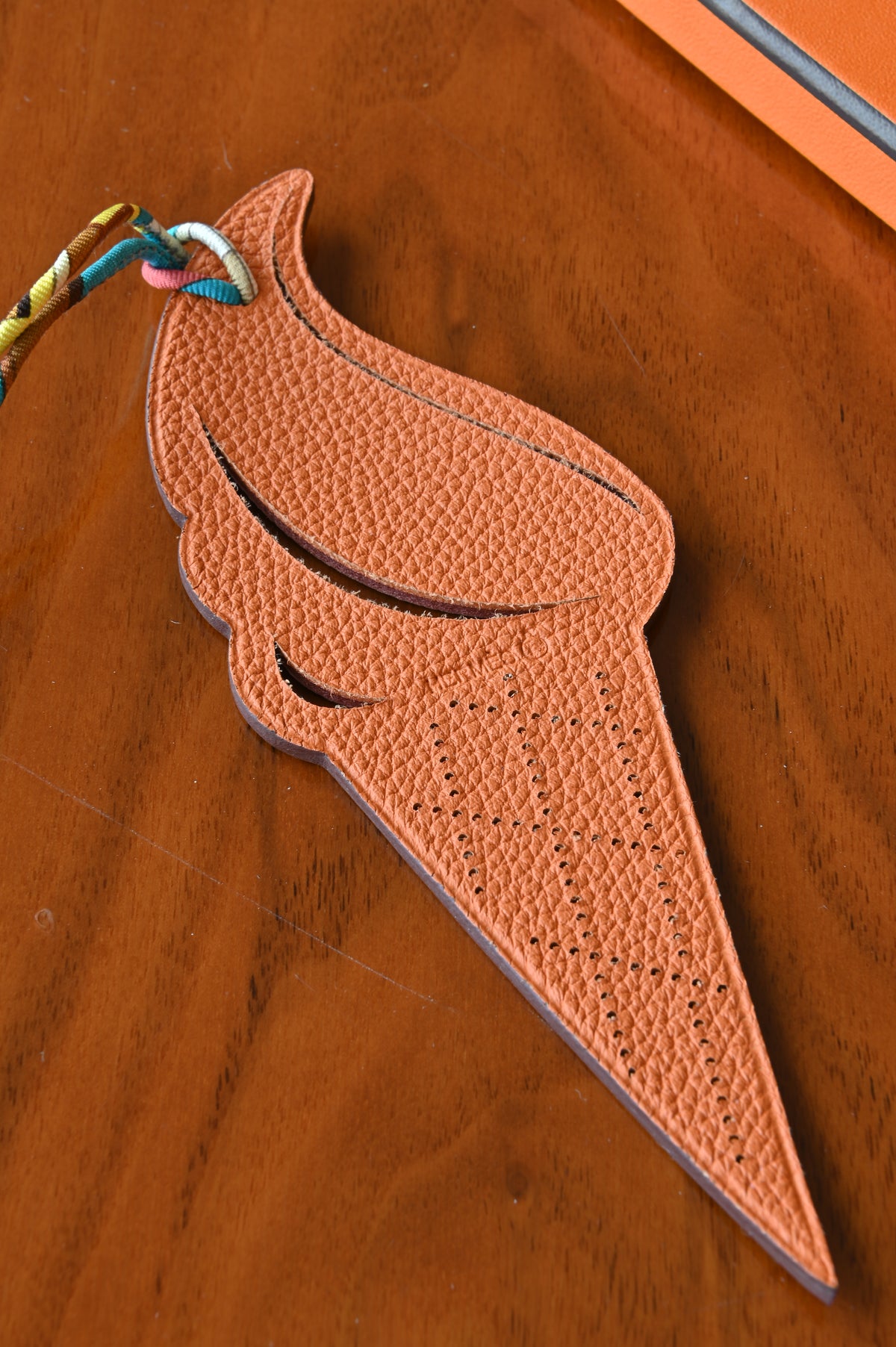 Hermes Orange 2D Ice Cream Charm close up