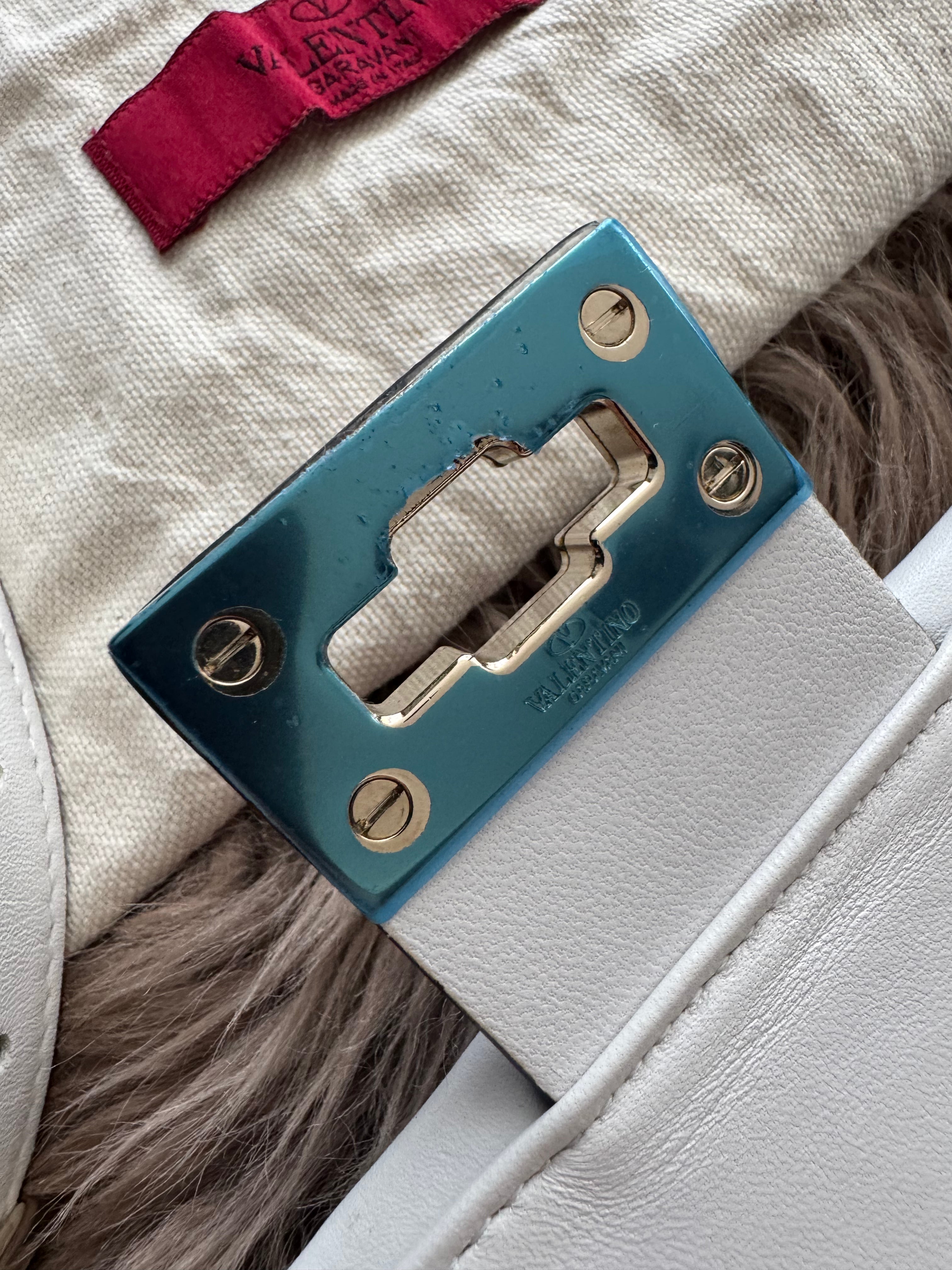 Valentino VLTN Candy rockstud bag in white Lambskin