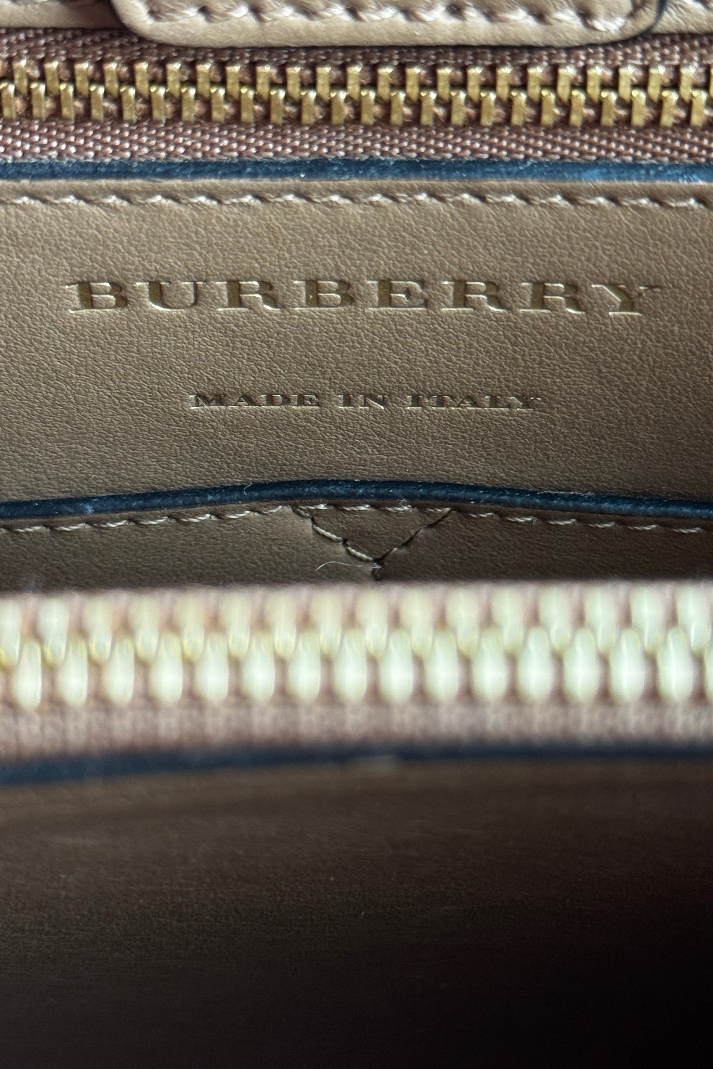Burberry Mocca Medium Tote Handle Bag