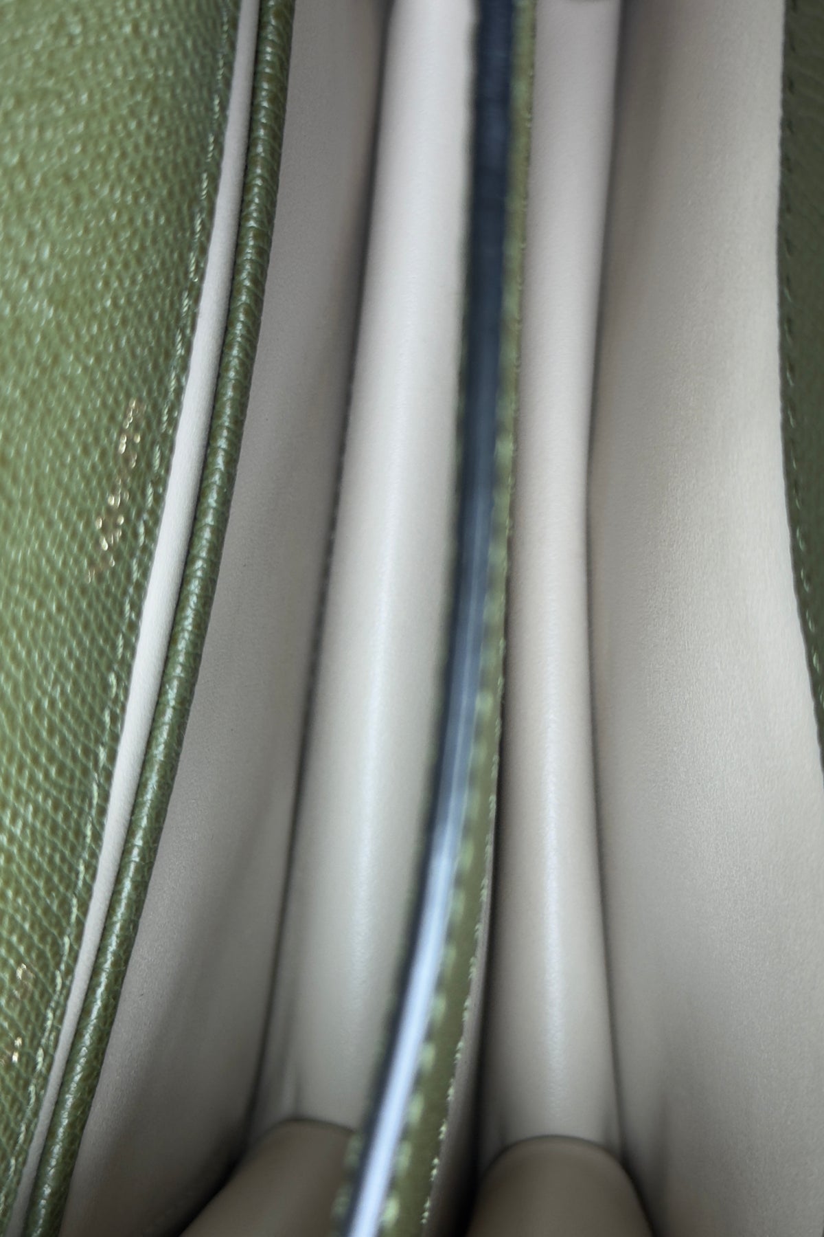 Valextra Olive Green Shoulder Bag
