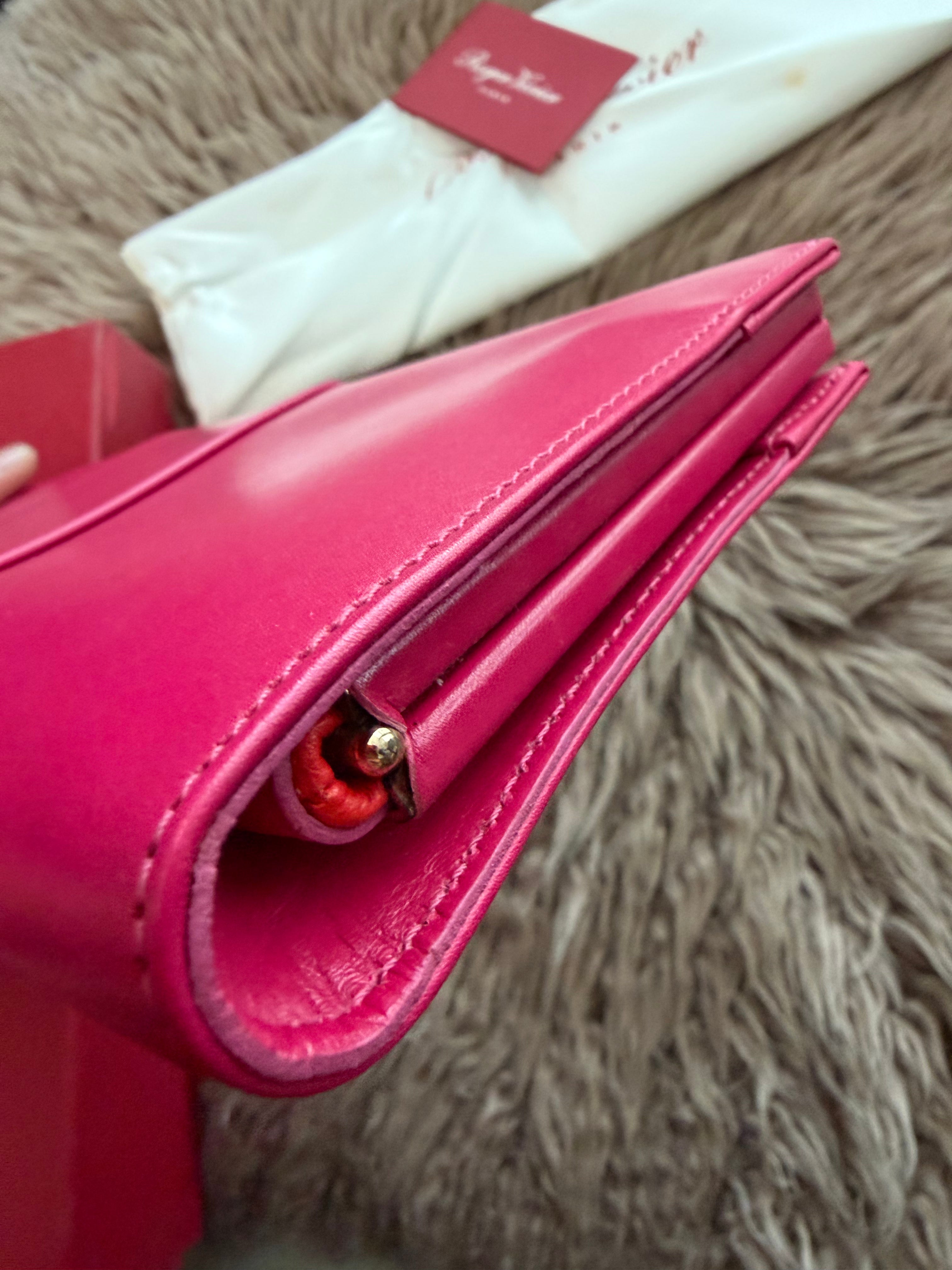 Roger Vivier Large Clutch bag in pink calfskin