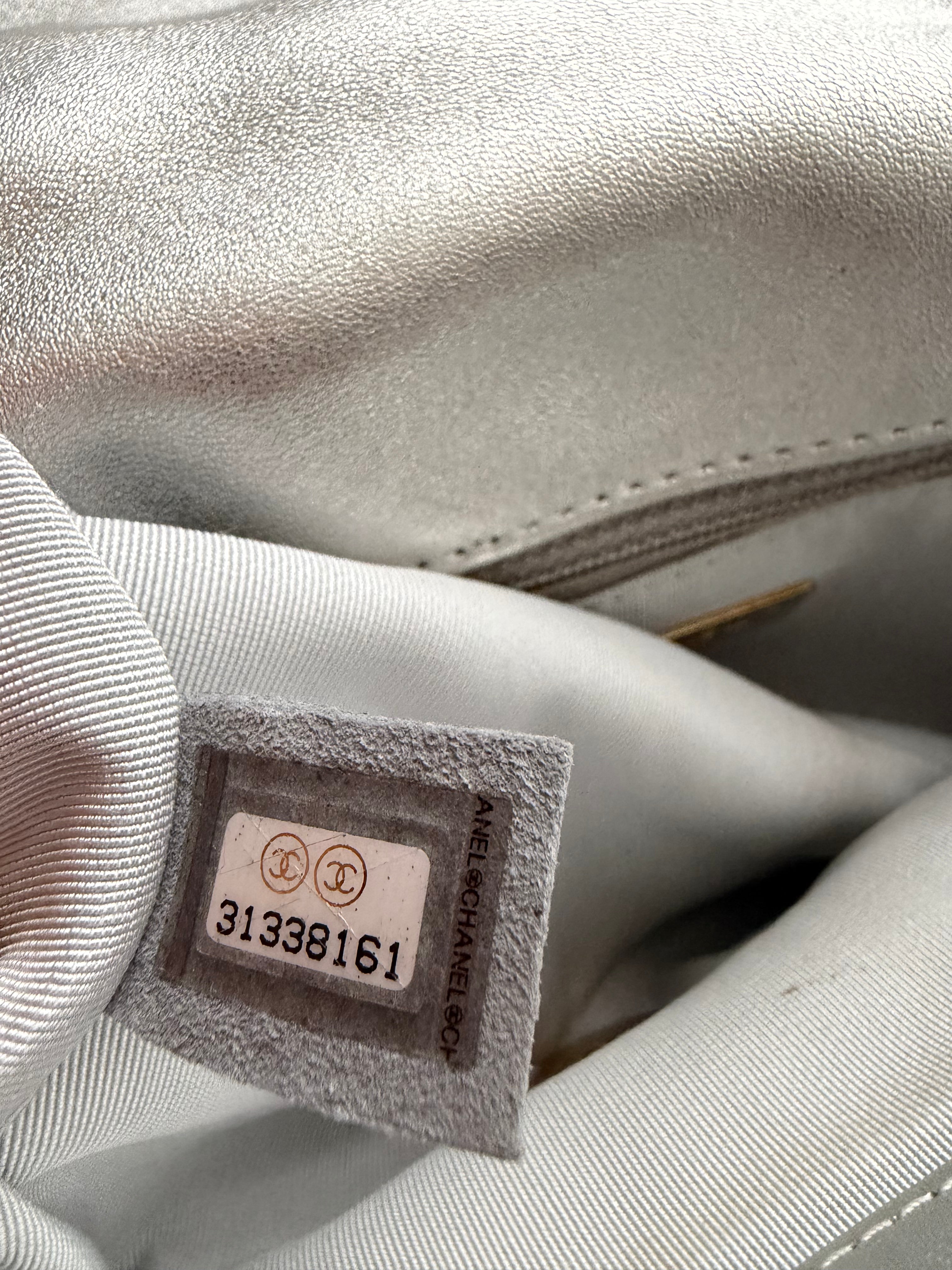 Chanel CC 19 Silver large Flap Bag