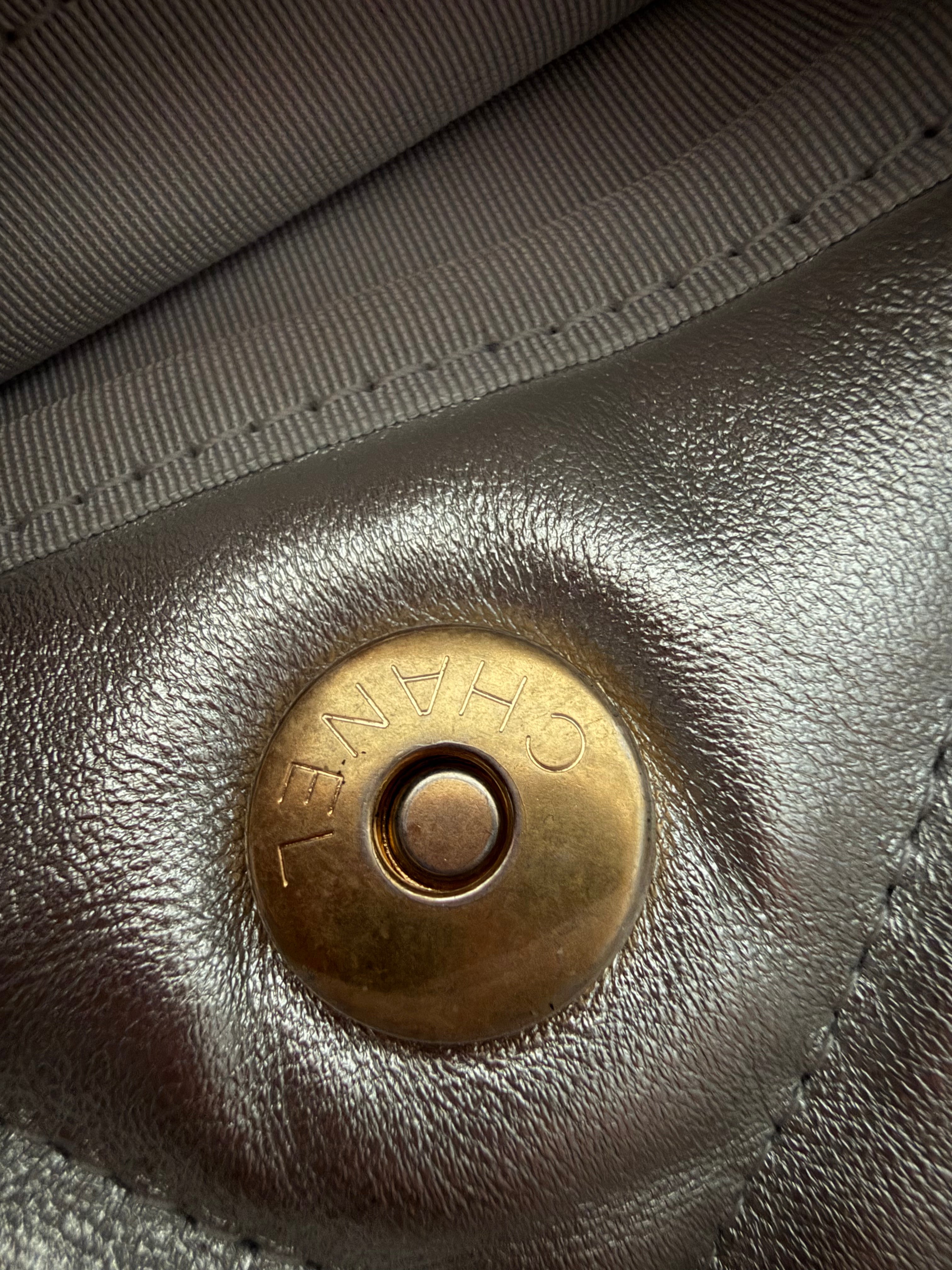 Chanel CC 19 Silver large Flap Bag