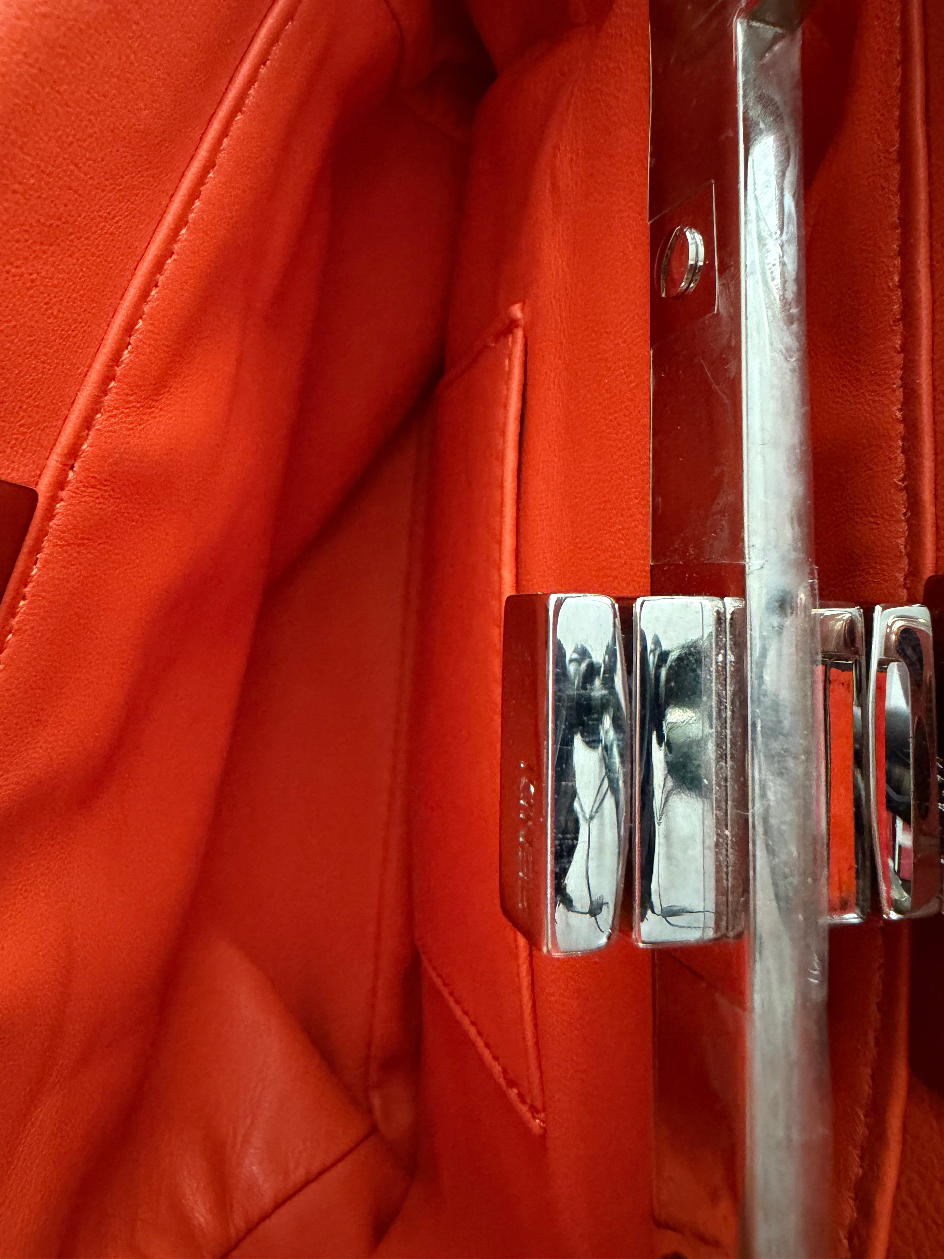 Fendi Mini Peekaboo orange shearling fur bag