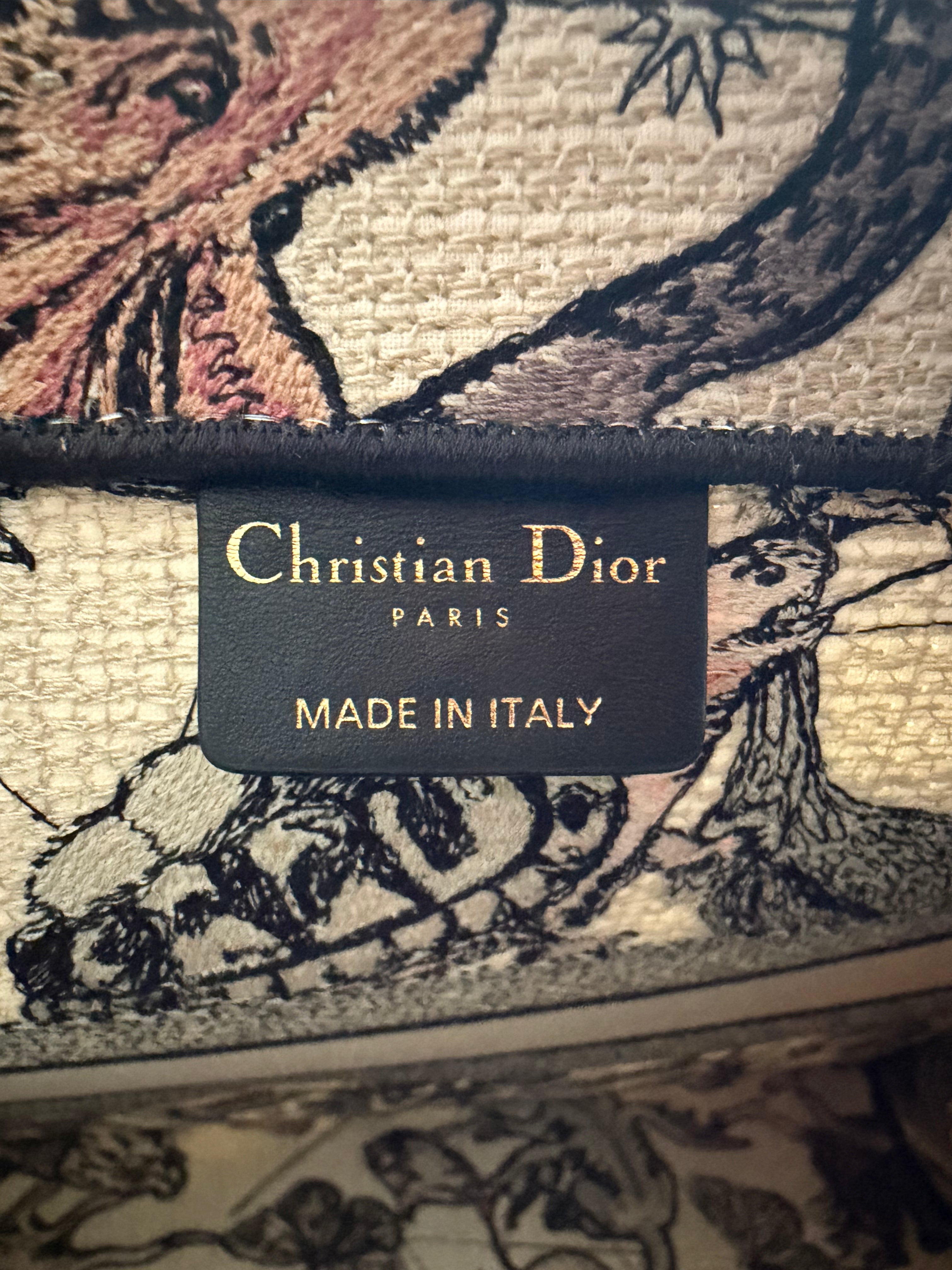 Christian Dior Book Tote with animal details