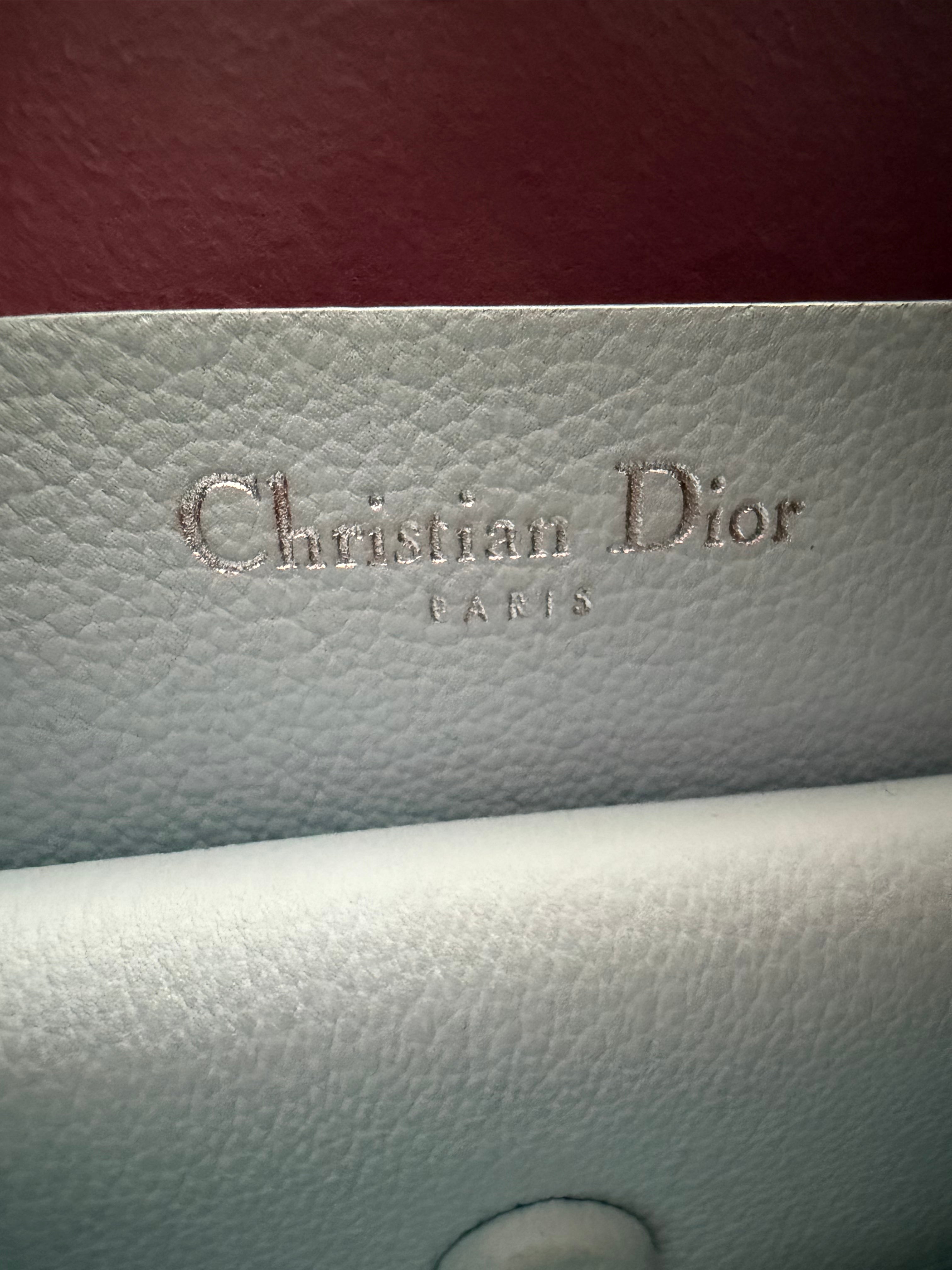 Christian Dior Open Bar Tote in soft baby blue
