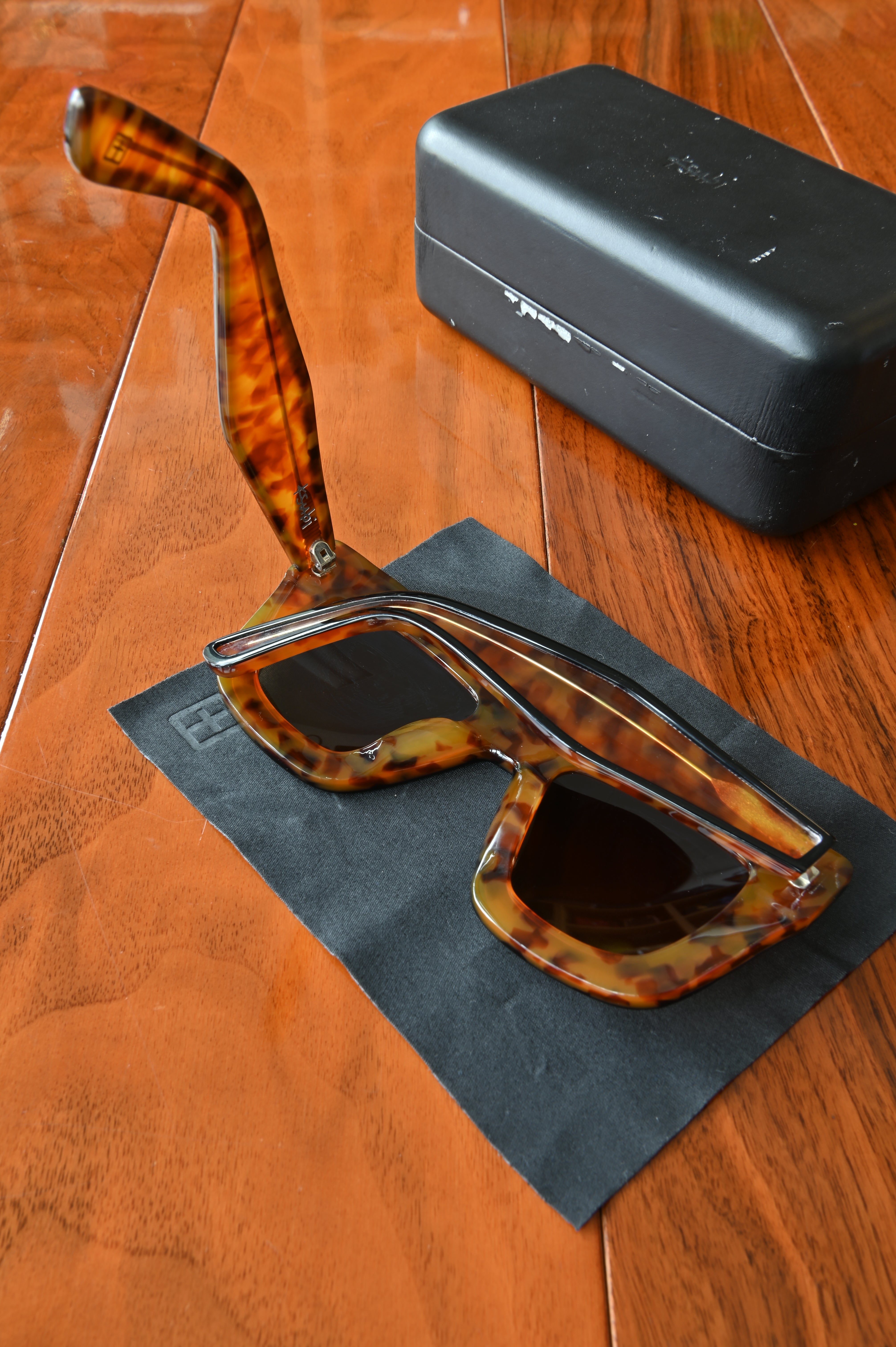 Ksubi Brown Skeleton Sunglasses left