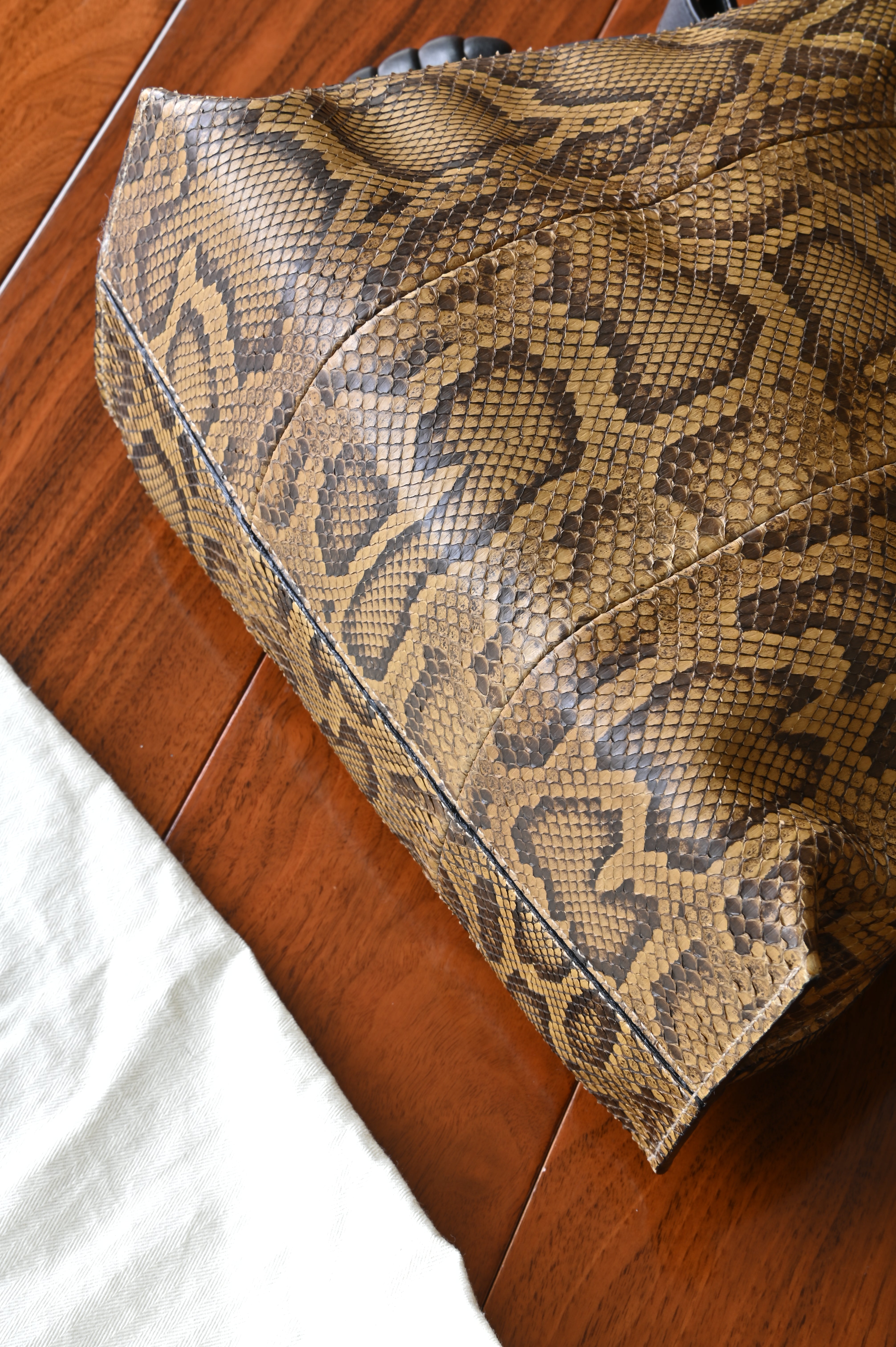 Loewe Flamenco Python Knot Tote Bag bottom