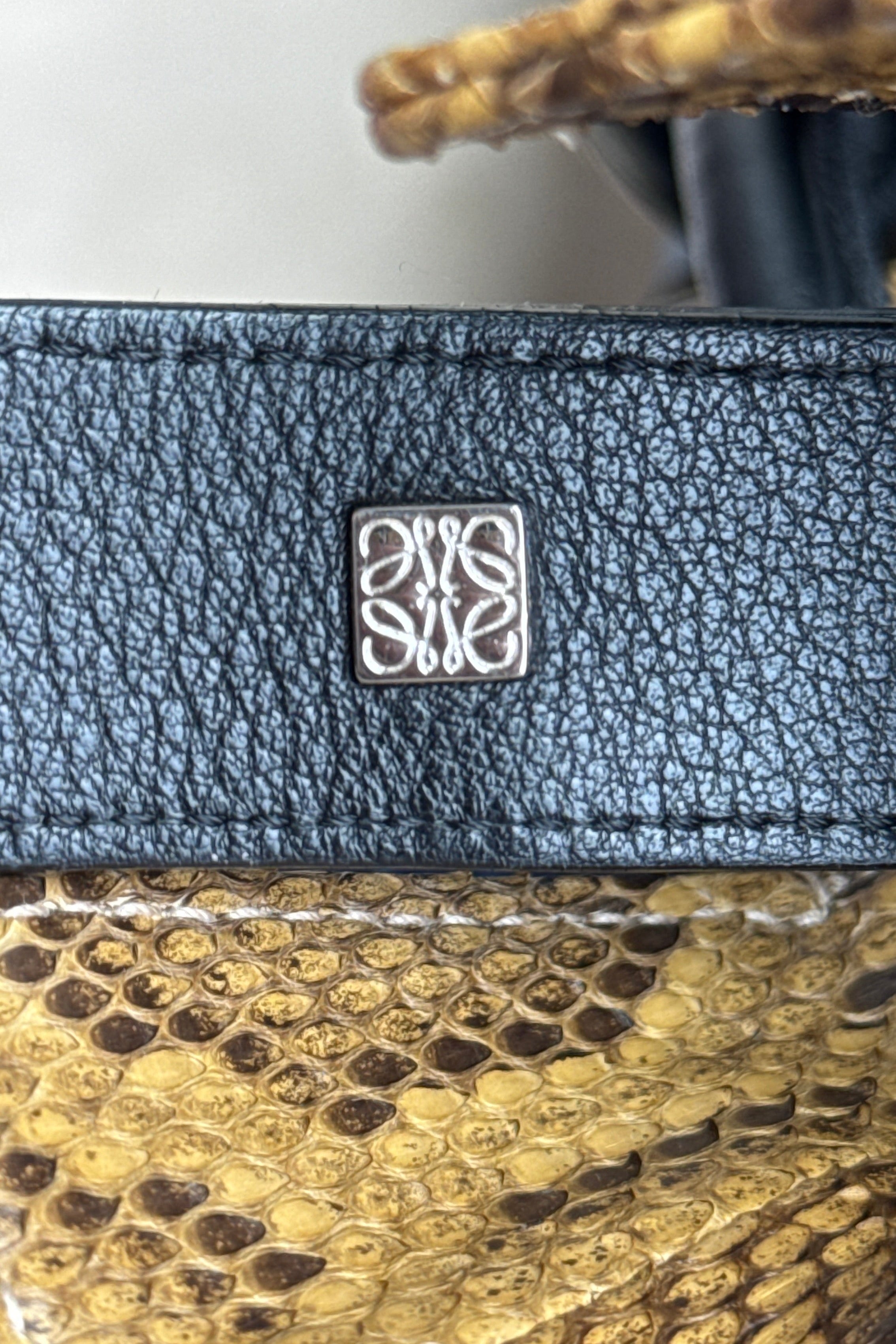 Loewe Flamenco Python Knot Tote Bag detail