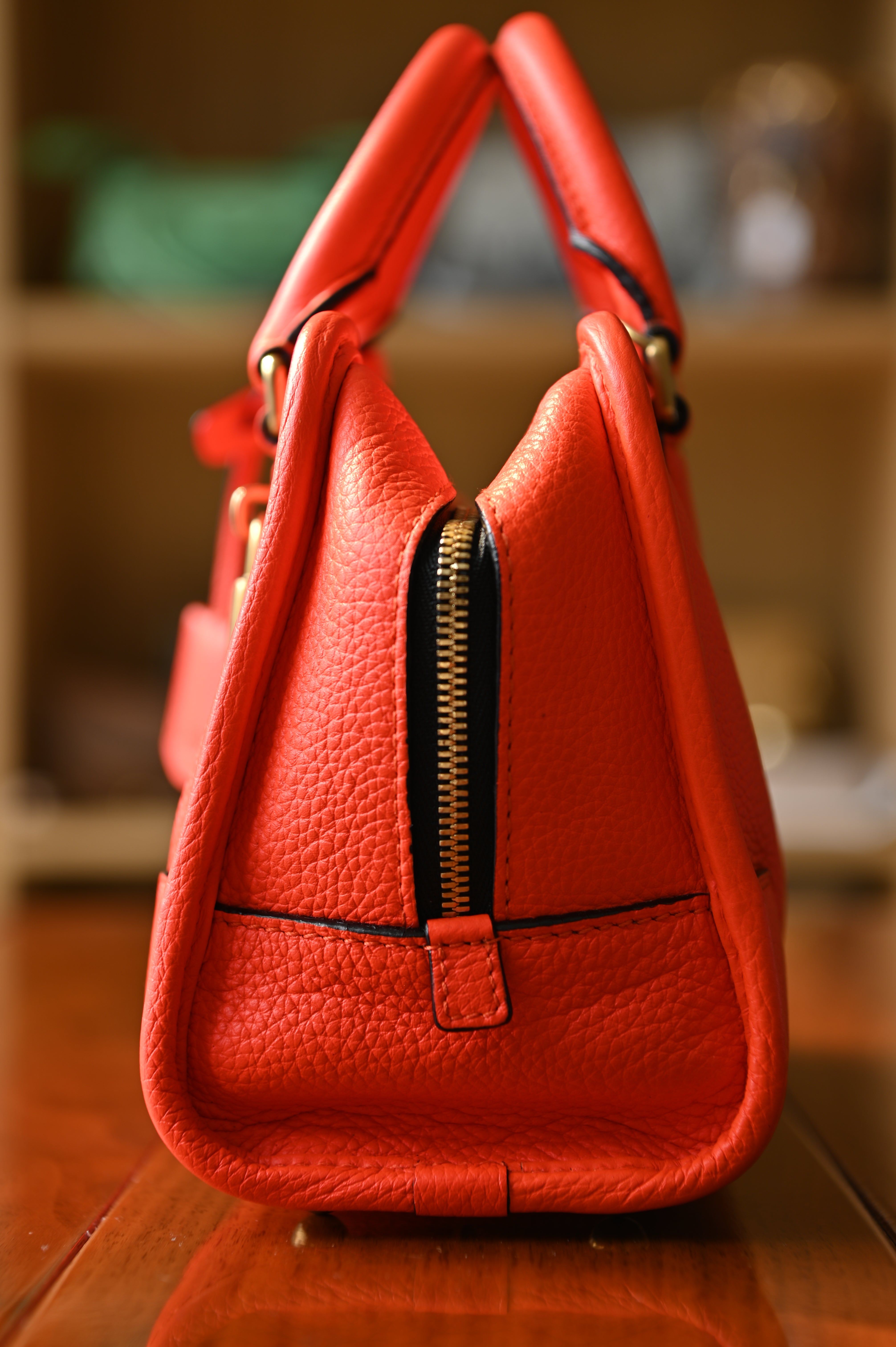 Loewe Neon Orange Amazona Handbag side two