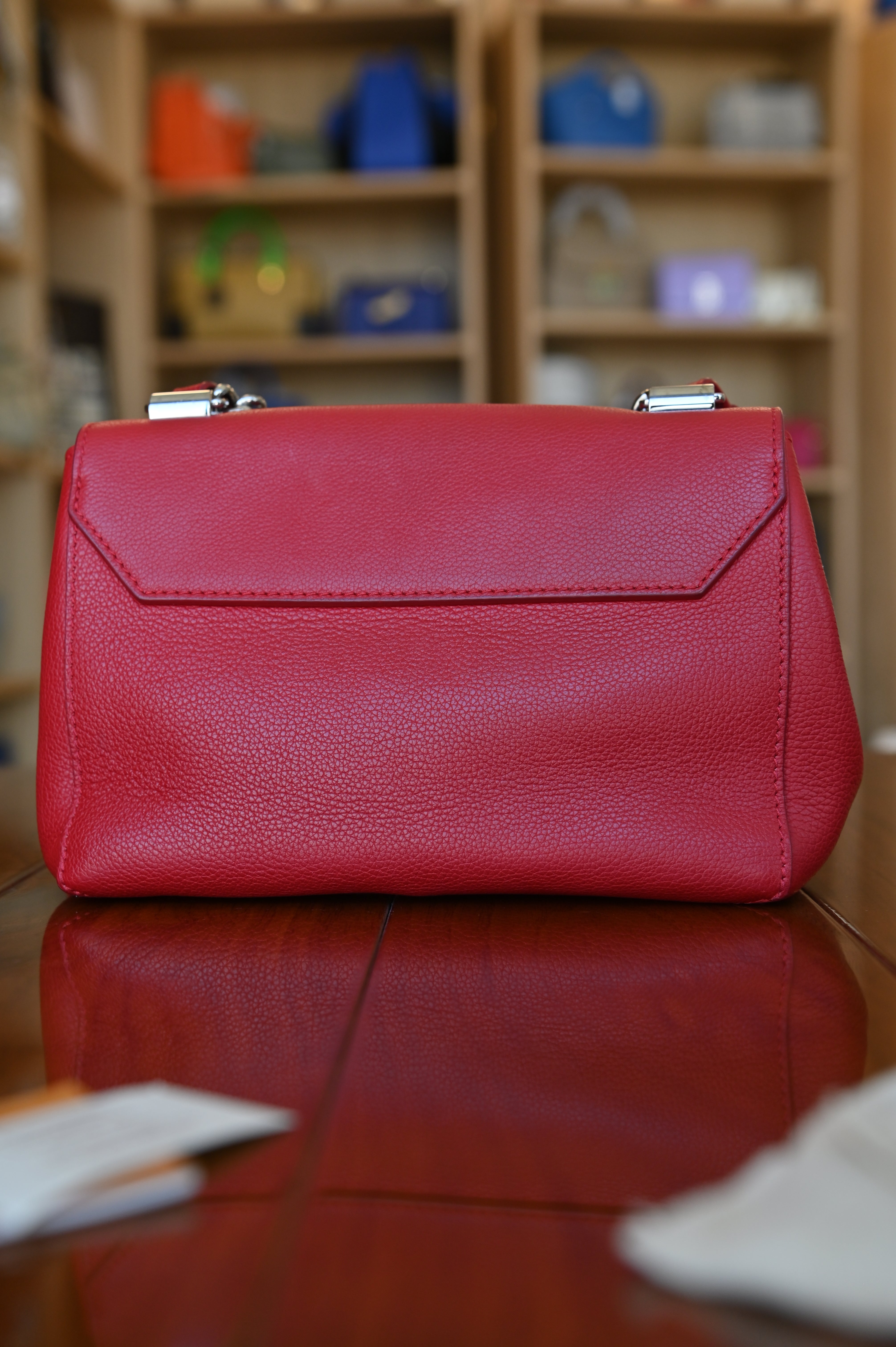 Louis Vuitton Red Lockme Crossbody Bag back