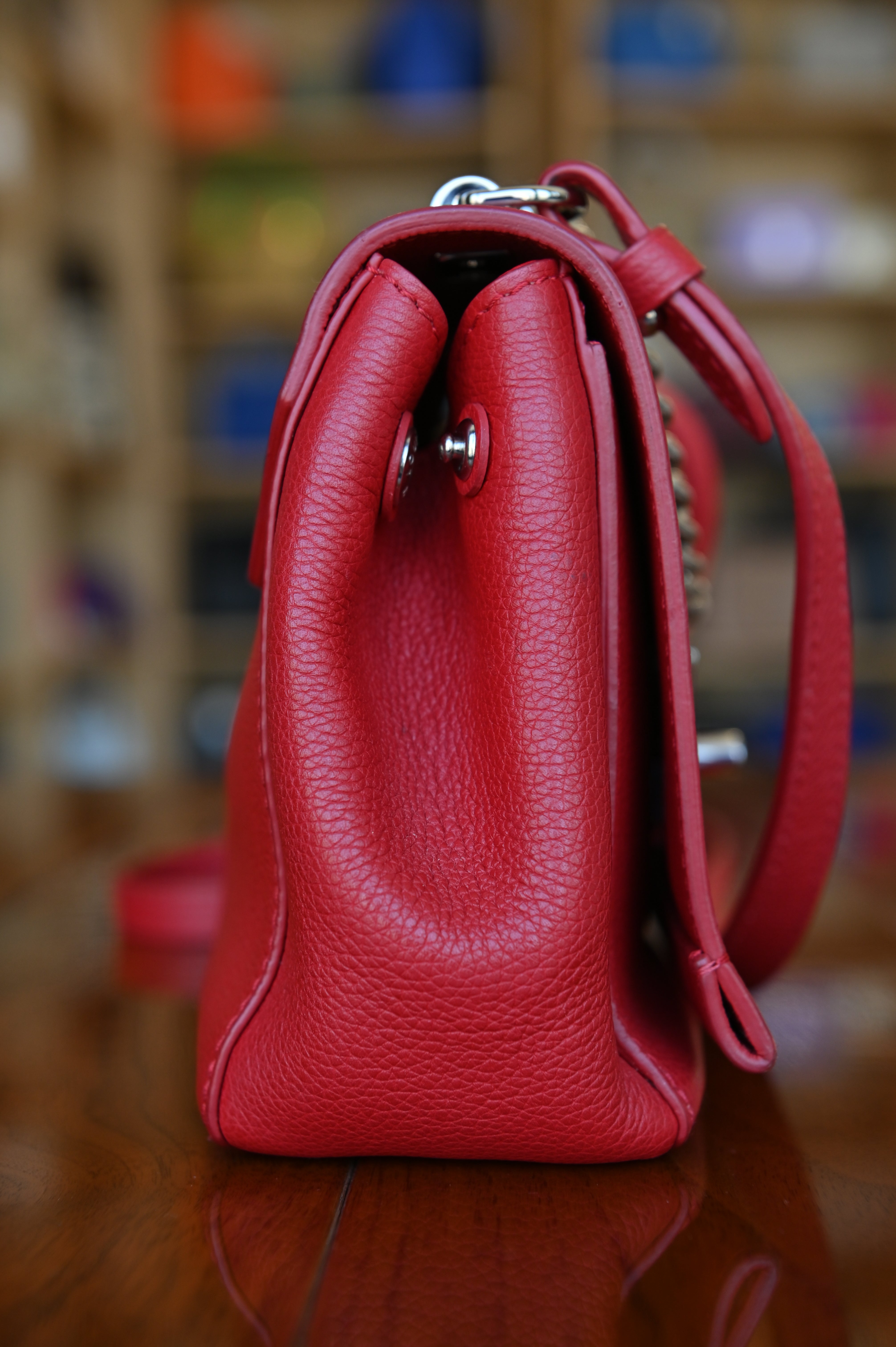 Louis Vuitton Red Lockme Crossbody Bag right