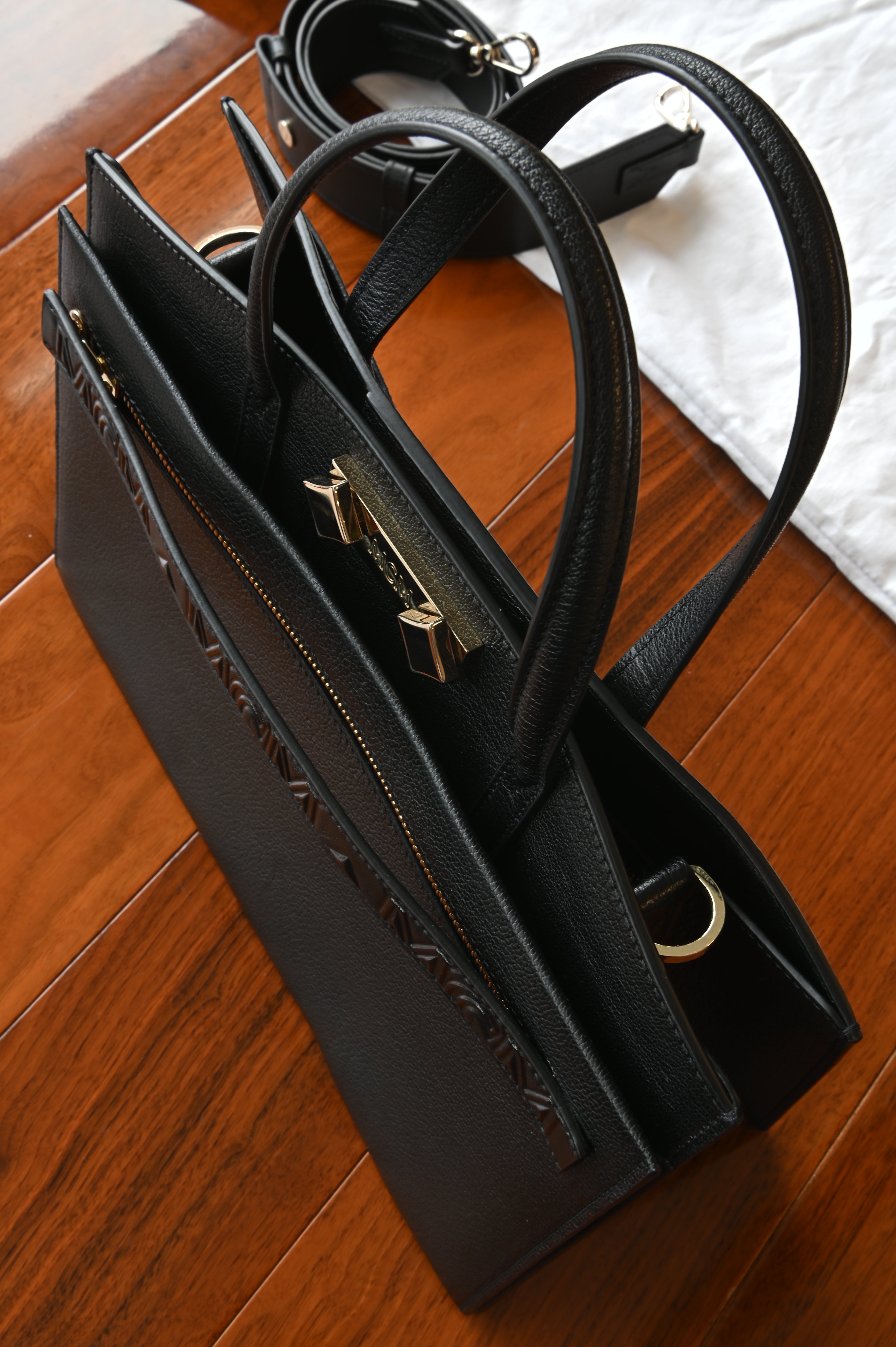 MCM Black Tote Bag handle