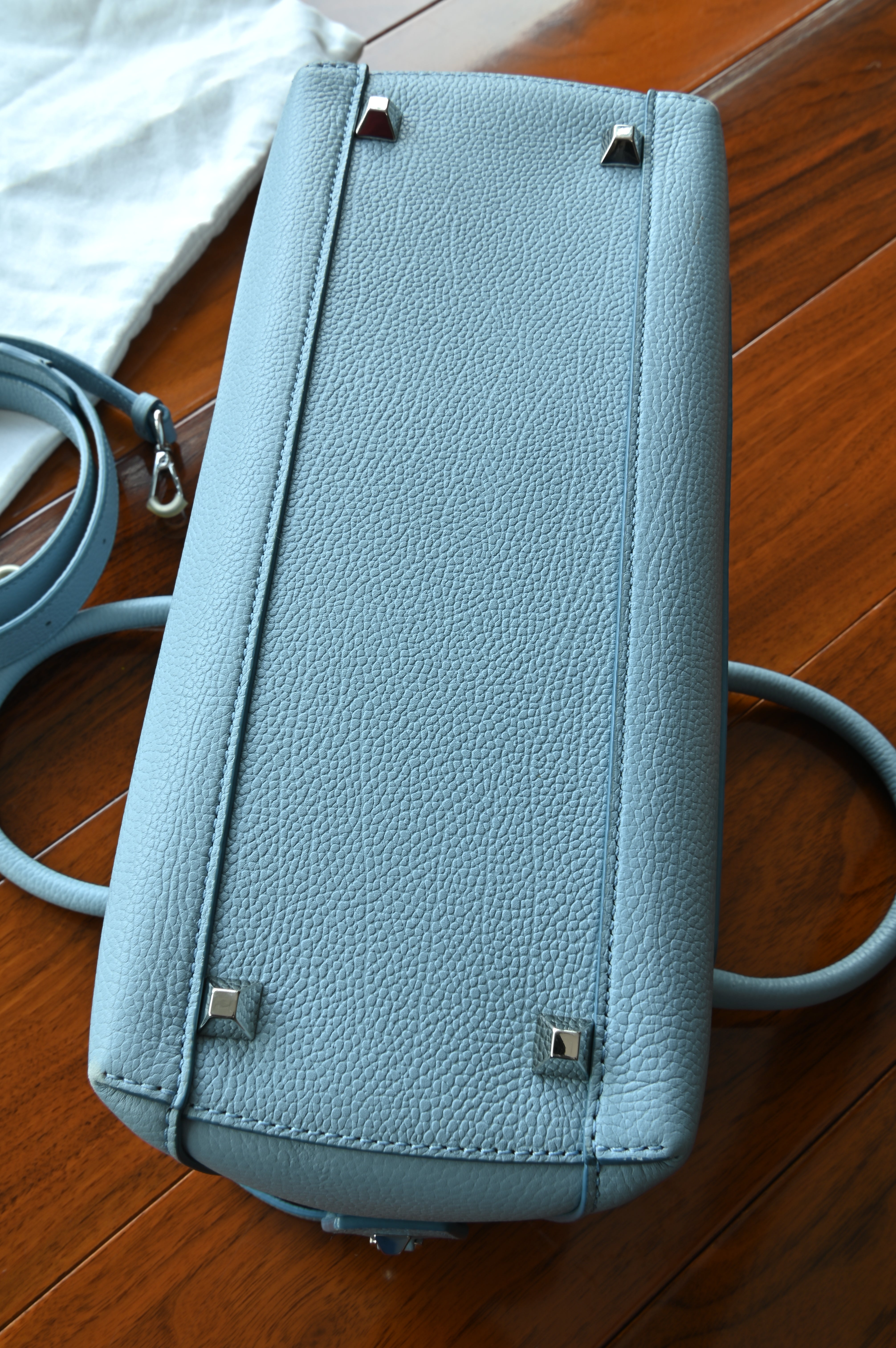 MCM Light Blue Crossbody Bag bottom