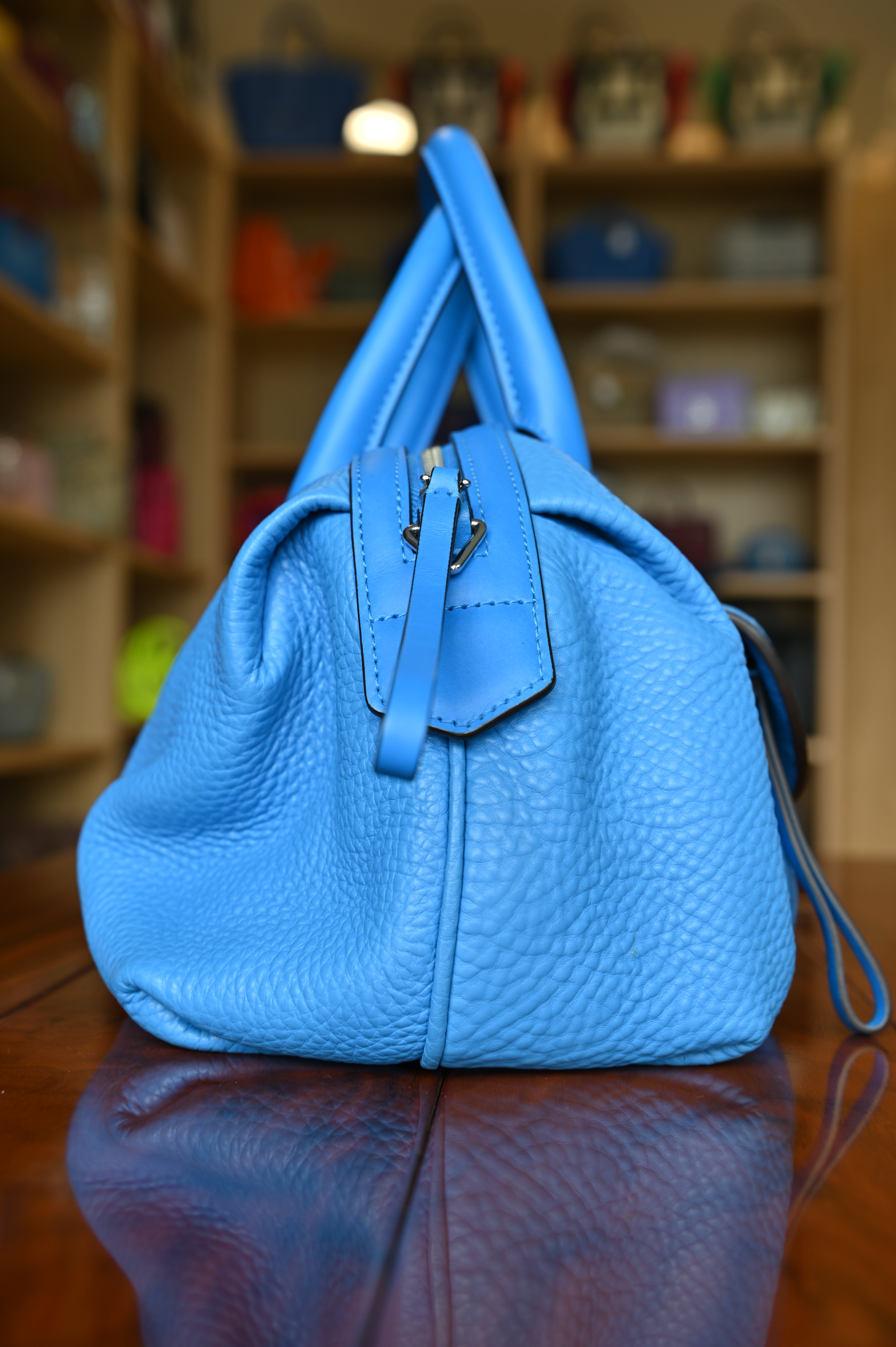 Marc Jacobs Blue Half Pipe Duffel Satchel side