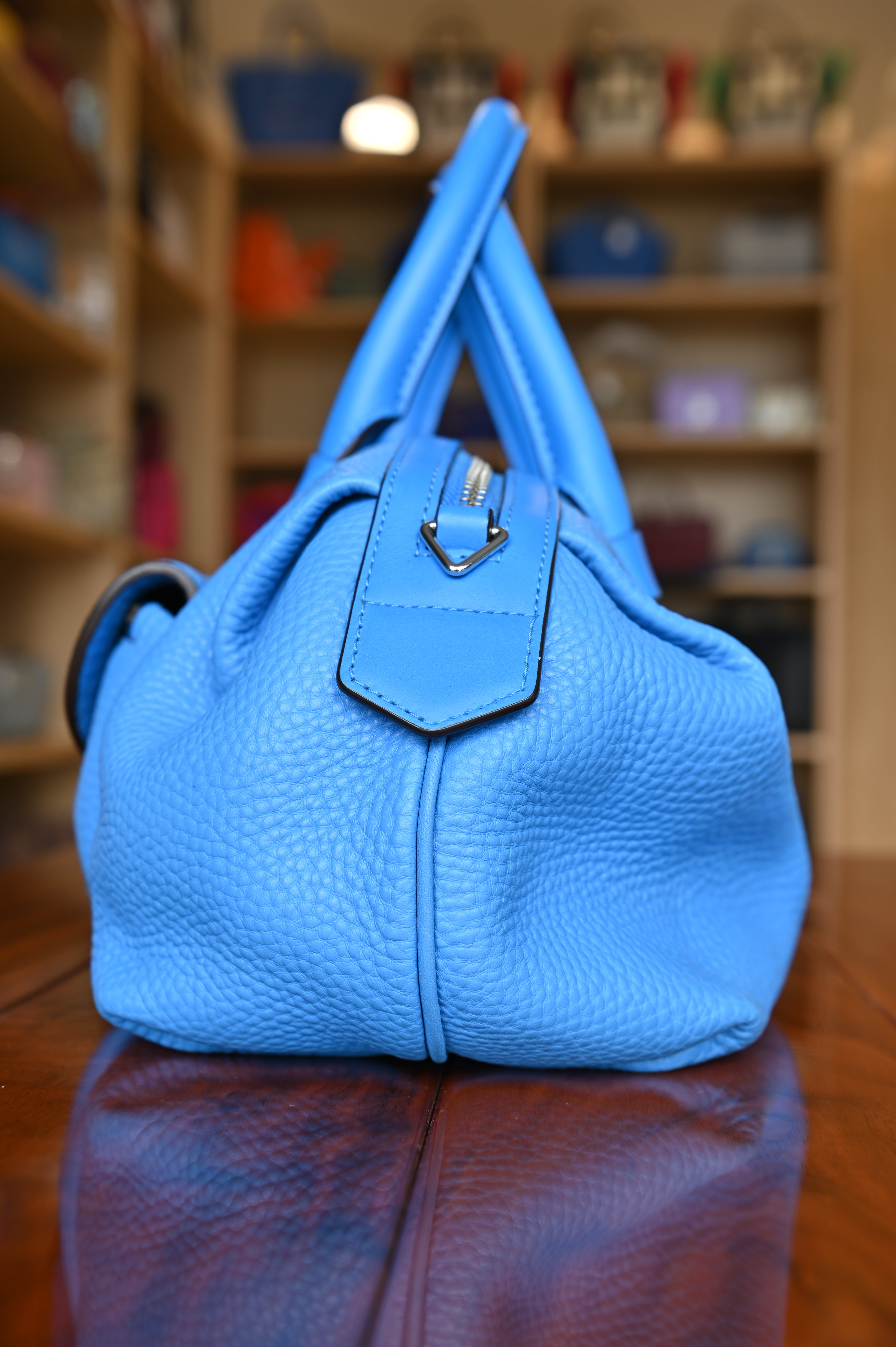 Marc Jacobs Blue Half Pipe Duffel Satchel side two
