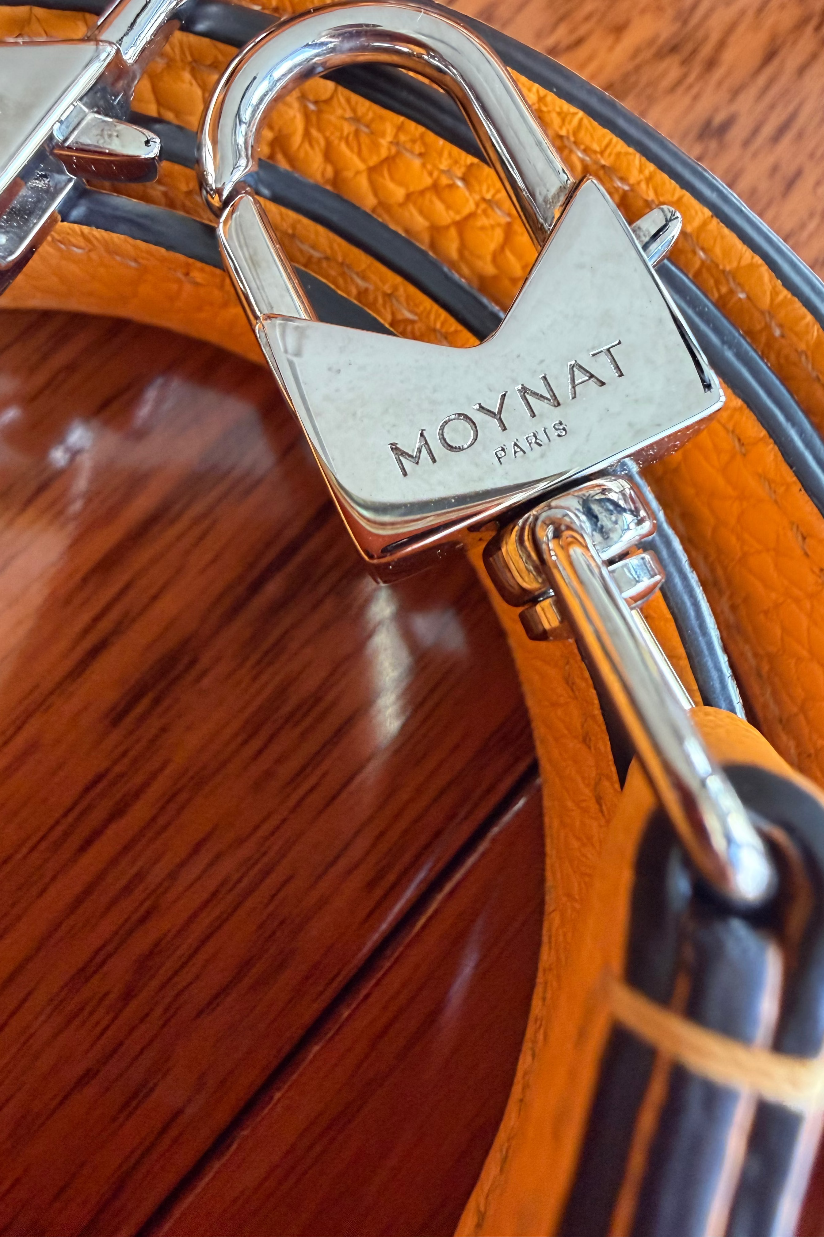 Moynat Pauline Orange Bag engrave