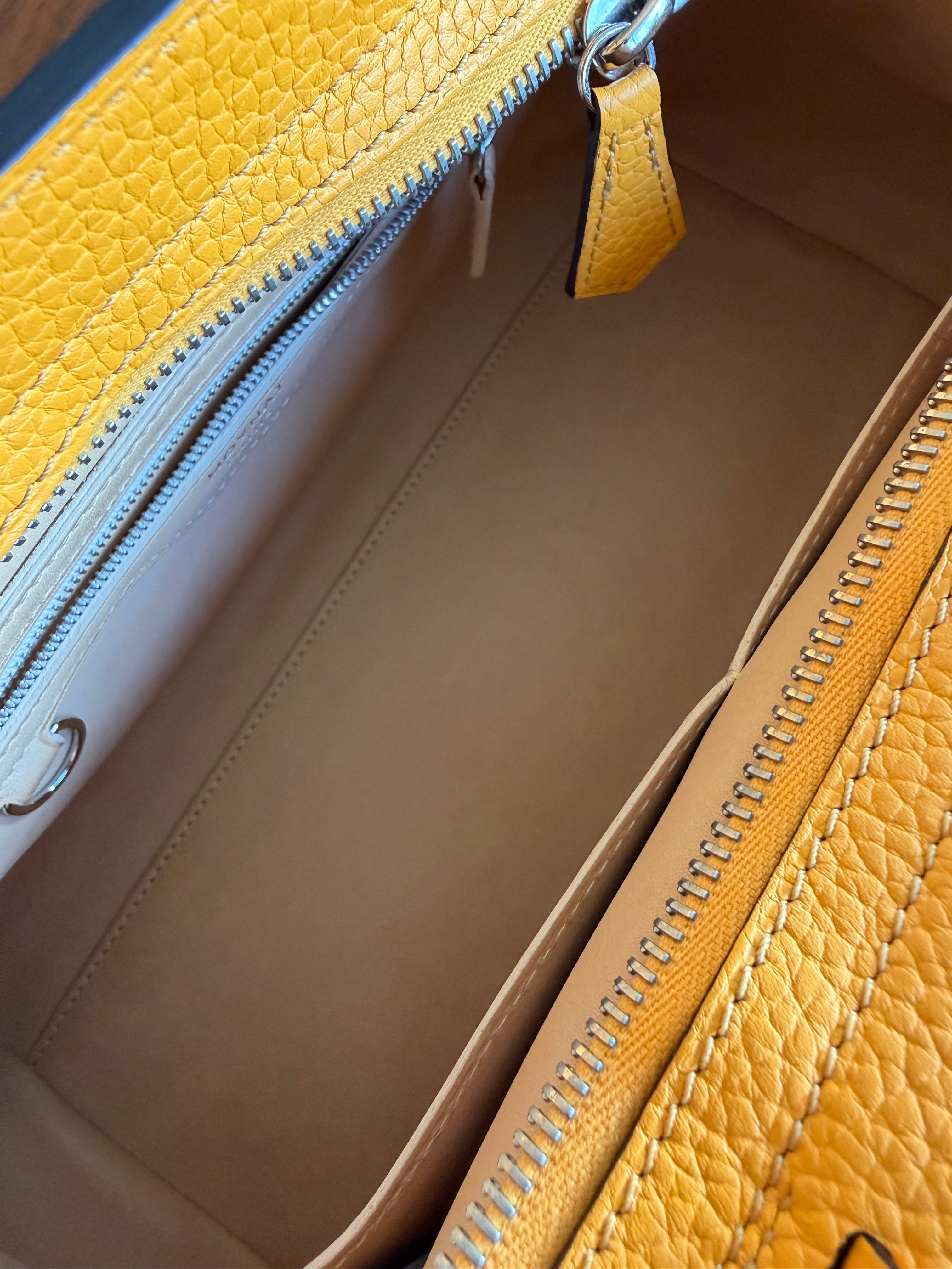 Moynat Pauline Orange Bag inside