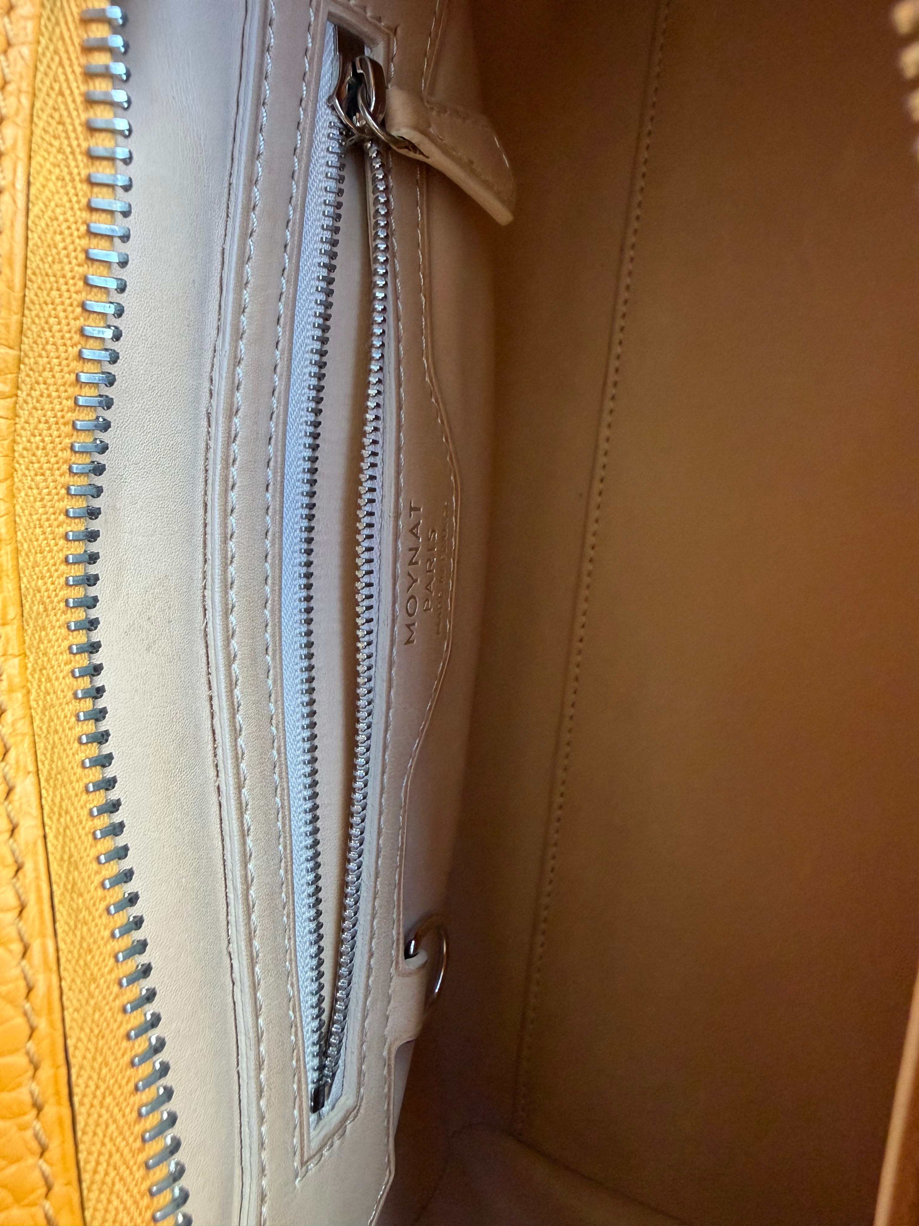 Moynat Pauline Orange Bag inside three