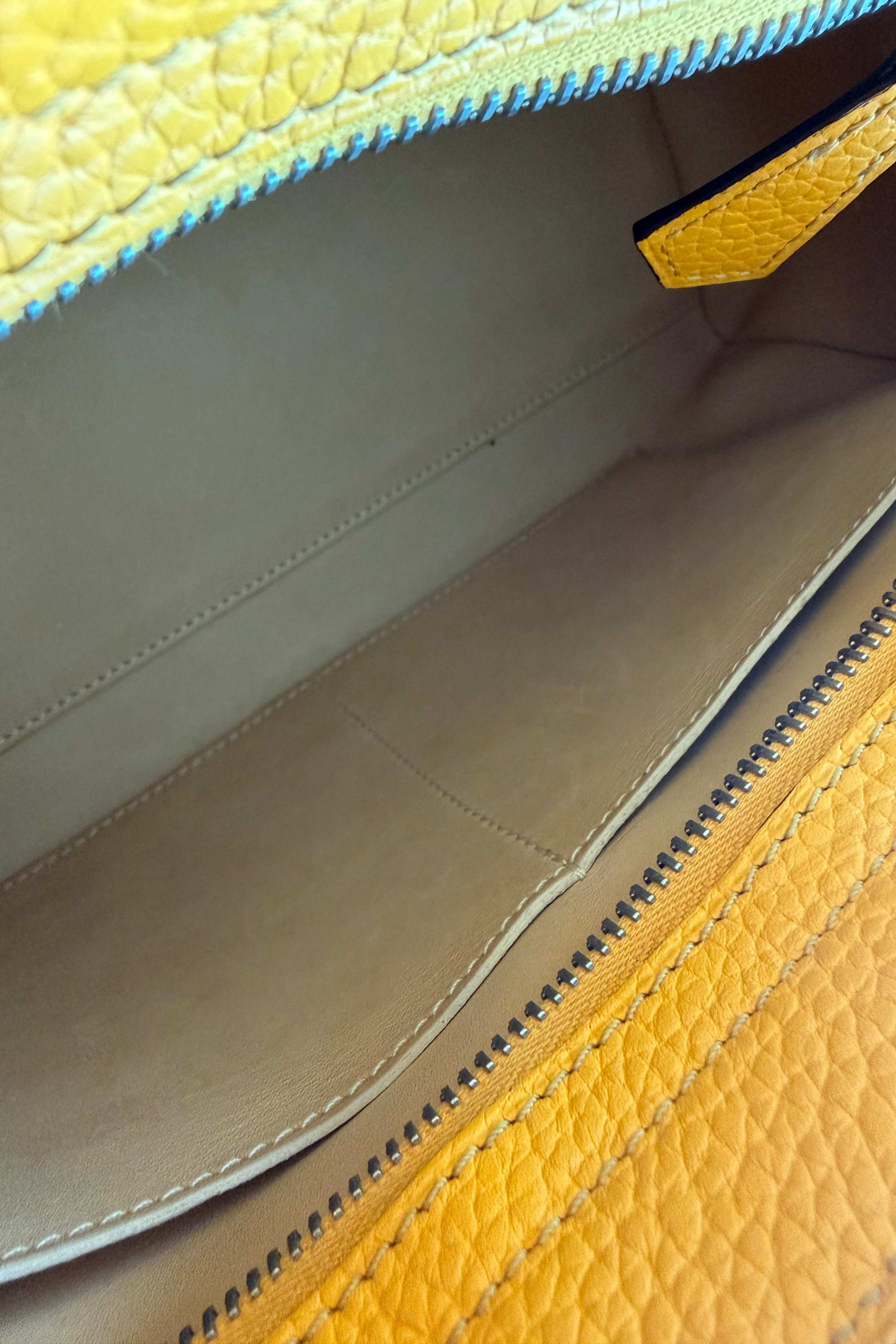 Moynat Pauline Orange Bag inside two