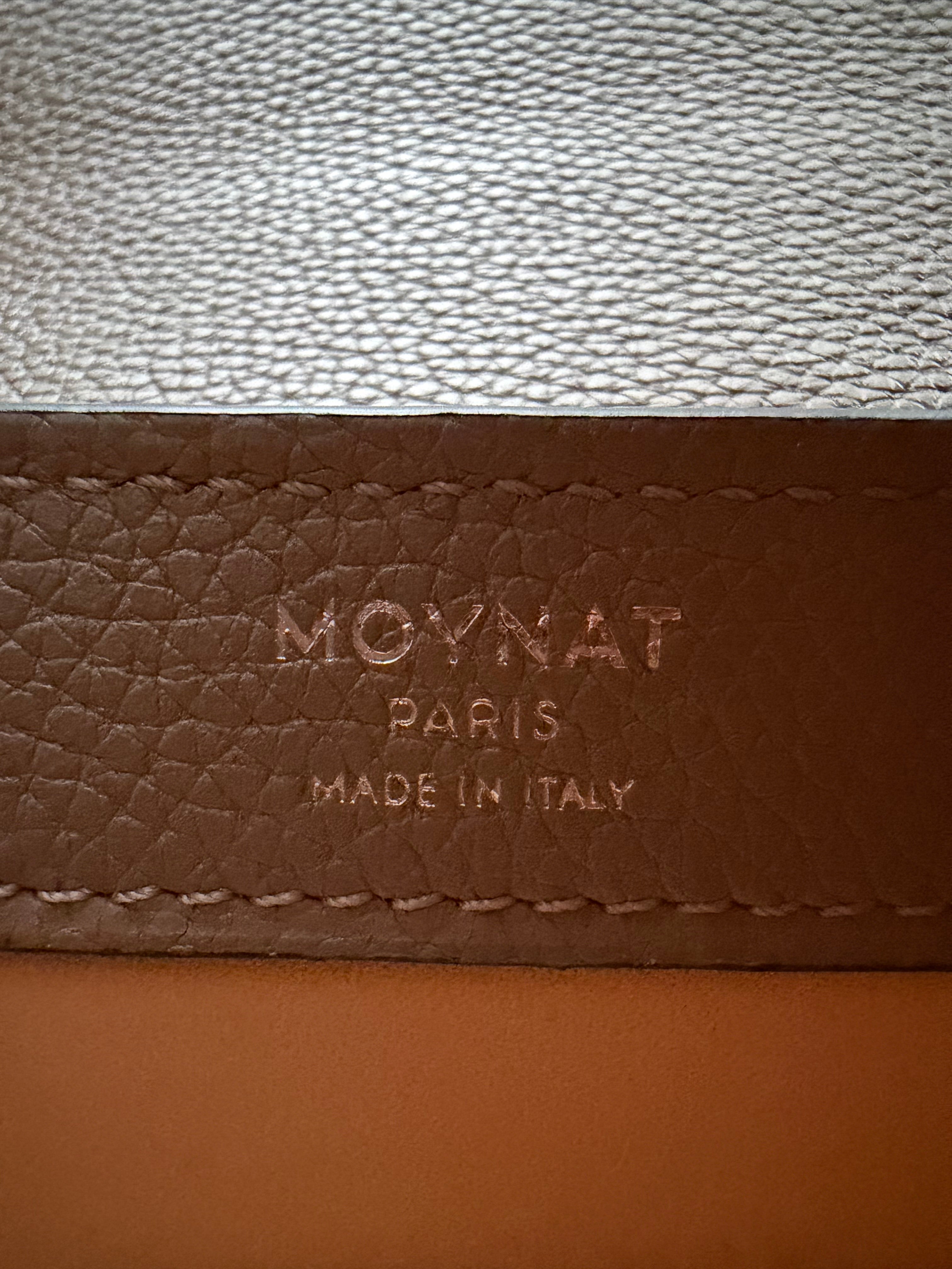 Moynat Rejane BB bag in Taupe logo