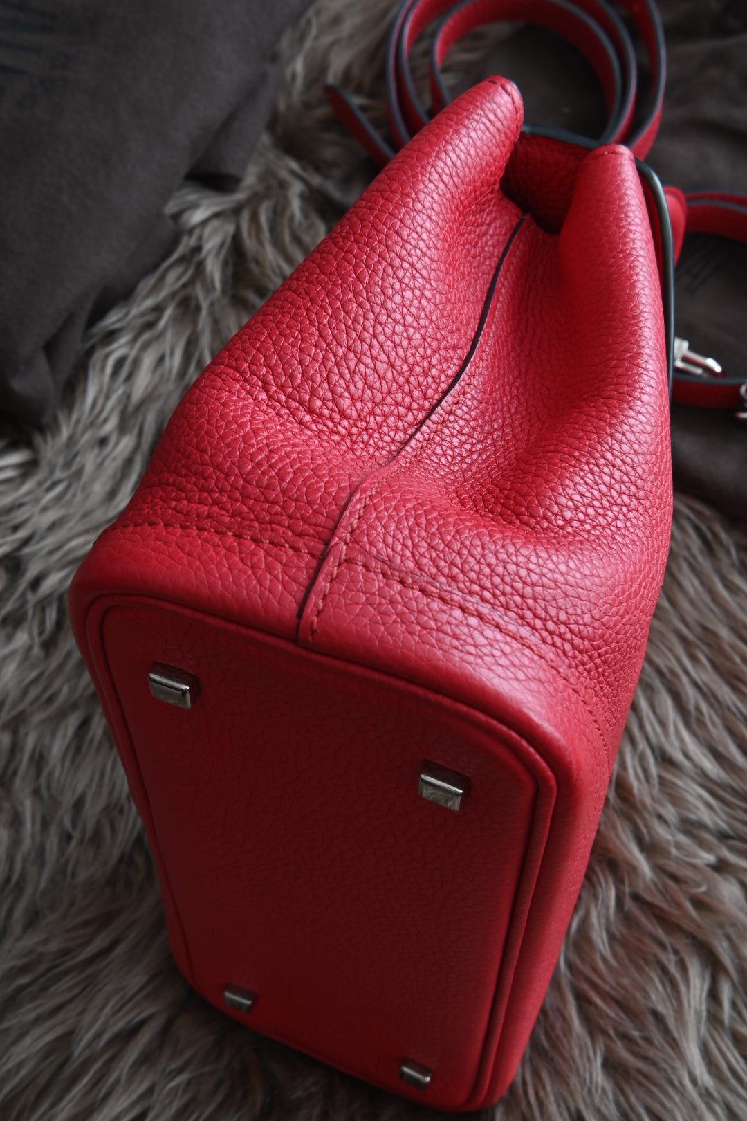 Moynat Rouge Gabrielle BB Silver Hardware left