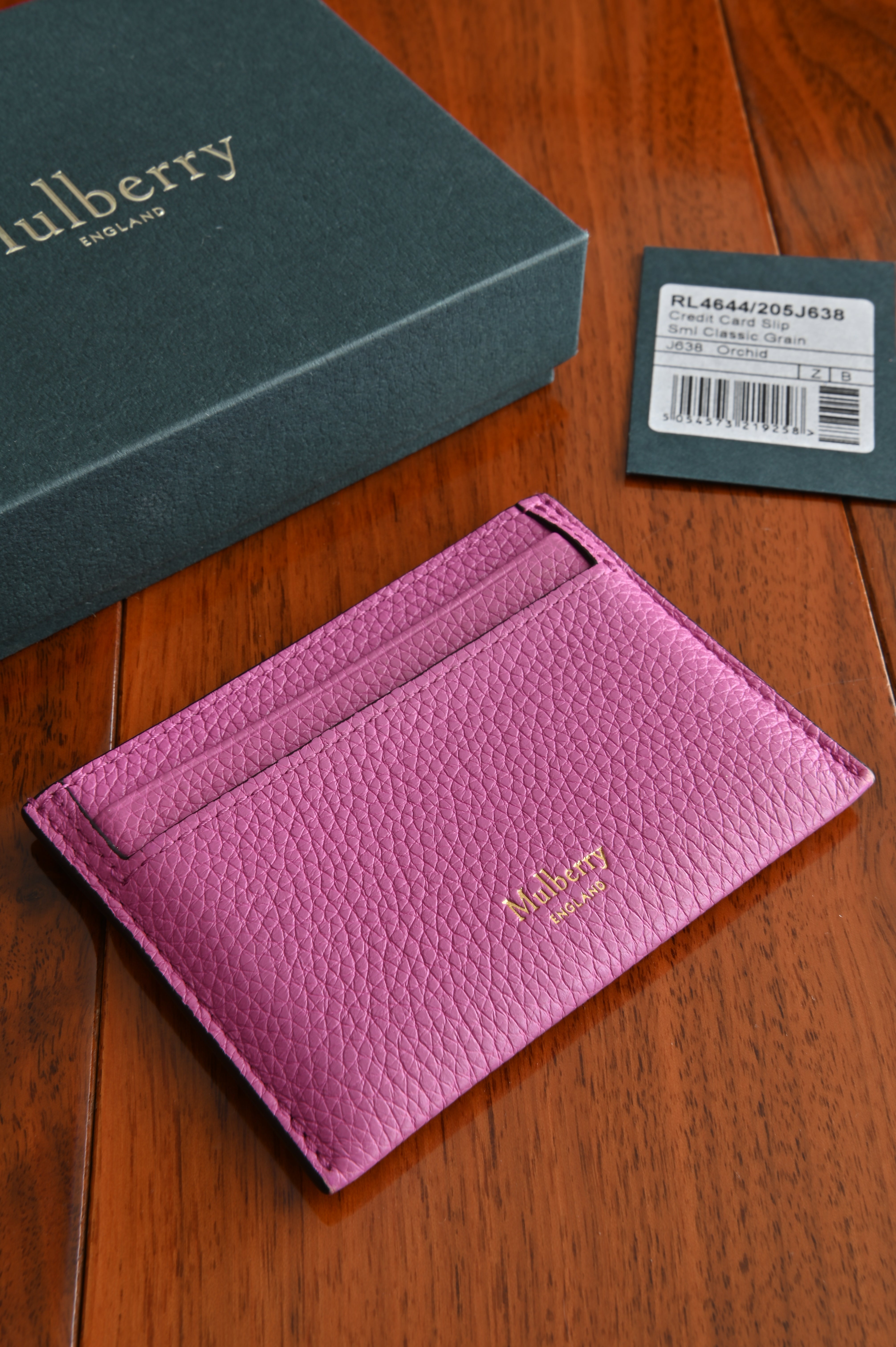 Mulberry Orchid Credit Card Holder front